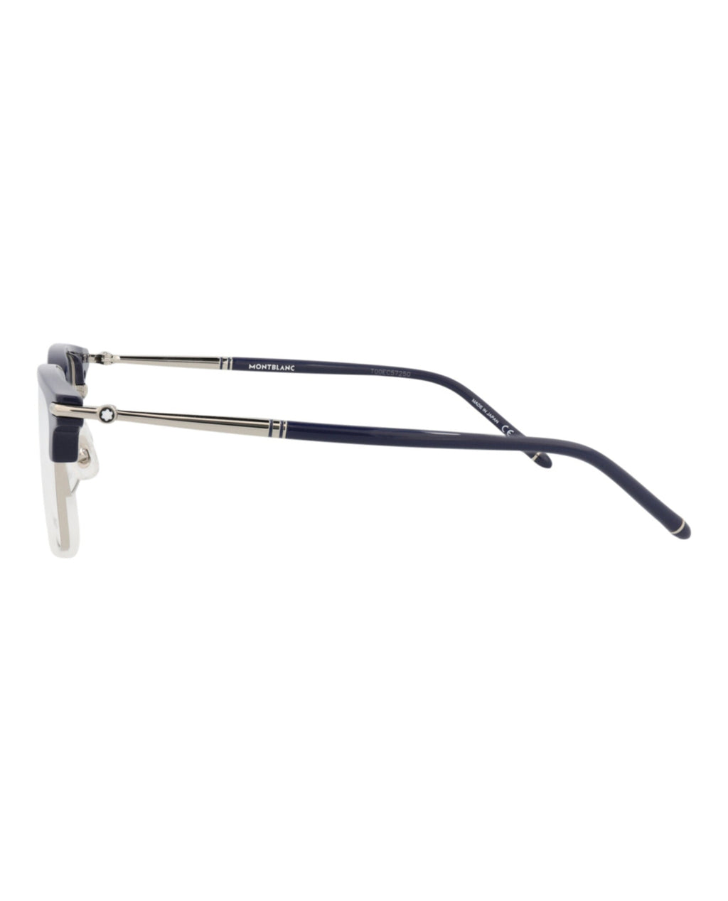 Montblanc Mens Square/Rectangle Blue Blue Transparent Fashion Designer Eyewear