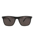Montblanc Mens Square/Rectangle Black Black Grey Fashion Designer Eyewear
