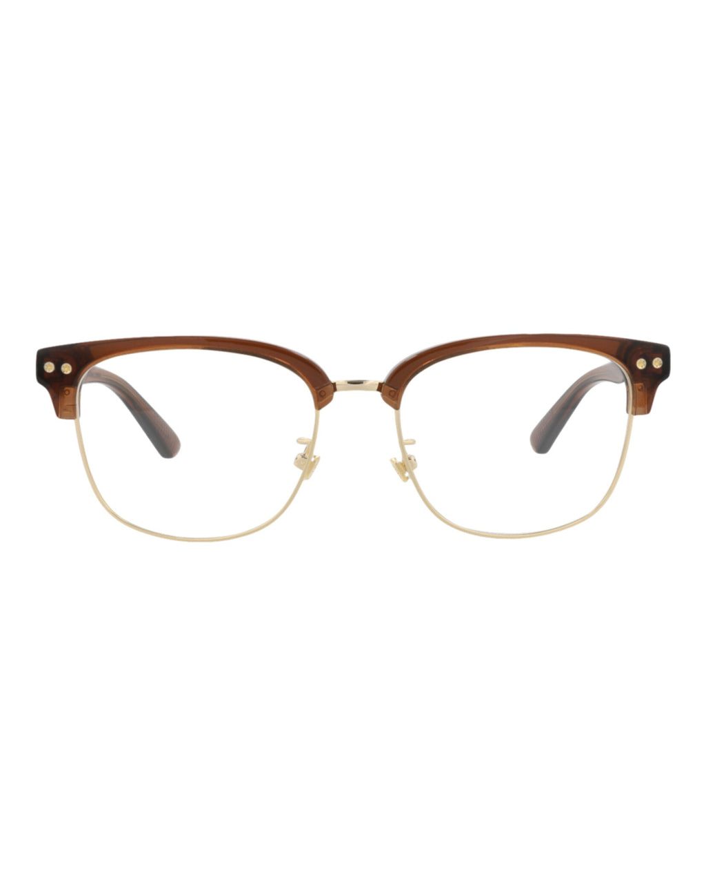Montblanc Mens Square/Rectangle Brown Brown Transparent Fashion Designer Eyewear