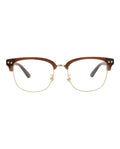 Montblanc Mens Square/Rectangle Brown Brown Transparent Fashion Designer Eyewear