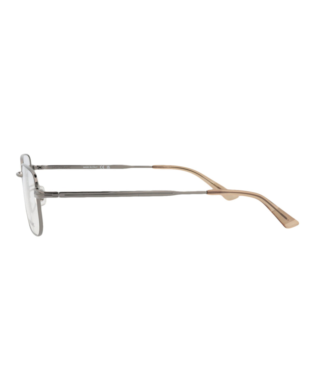 Montblanc Mens Square/Rectangle Ruthenium Ruthenium Transparent Fashion Designer Eyewear