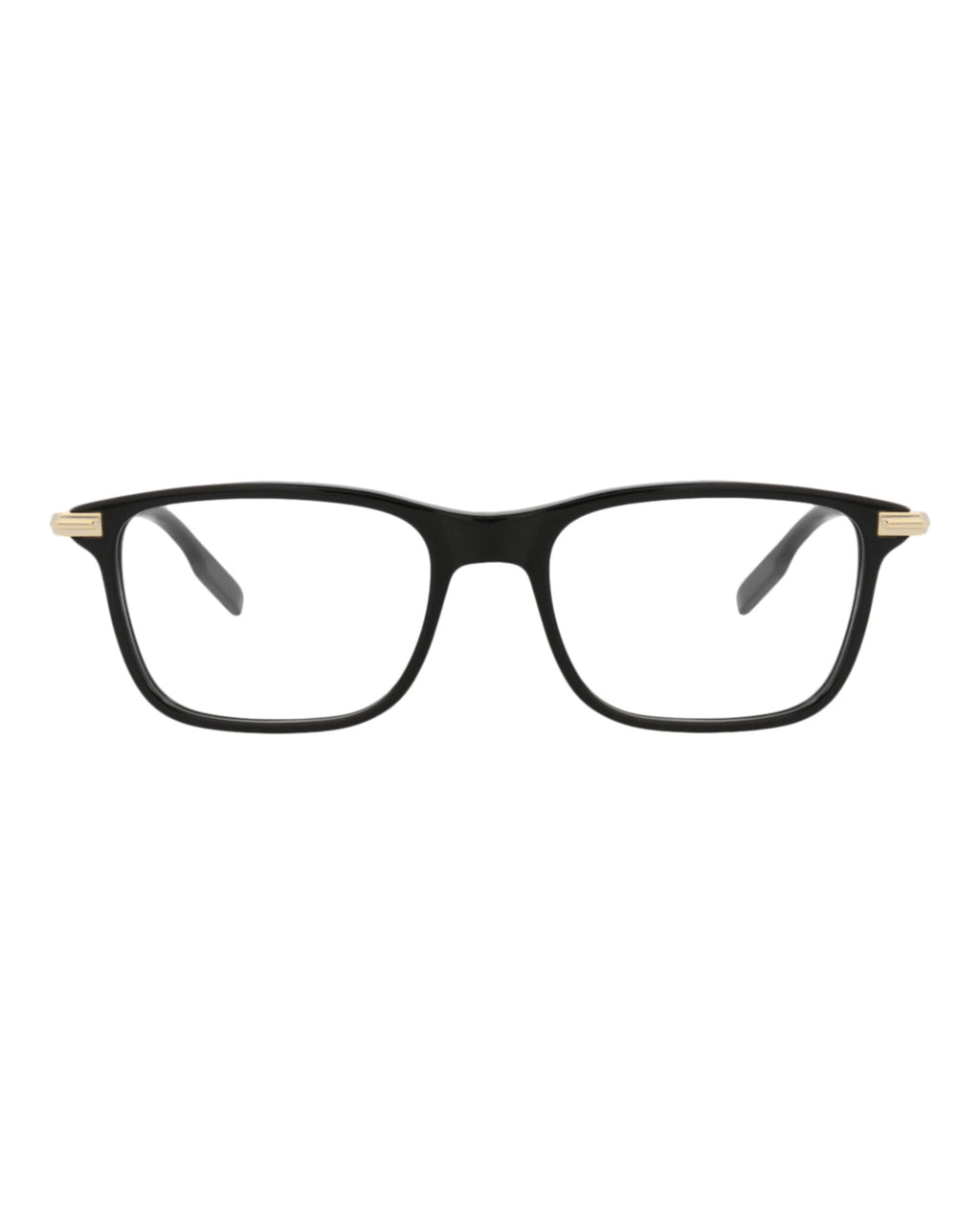 Montblanc Mens Square/Rectangle Black Black Transparent Fashion Designer Eyewear