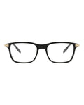 Montblanc Mens Square/Rectangle Black Black Transparent Fashion Designer Eyewear