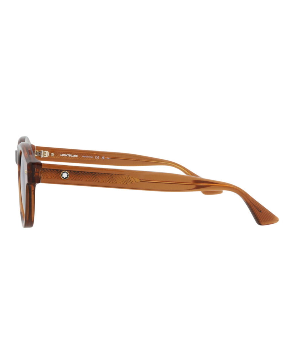 Montblanc Mens Round/Oval Brown Brown Blue Fashion Designer Eyewear
