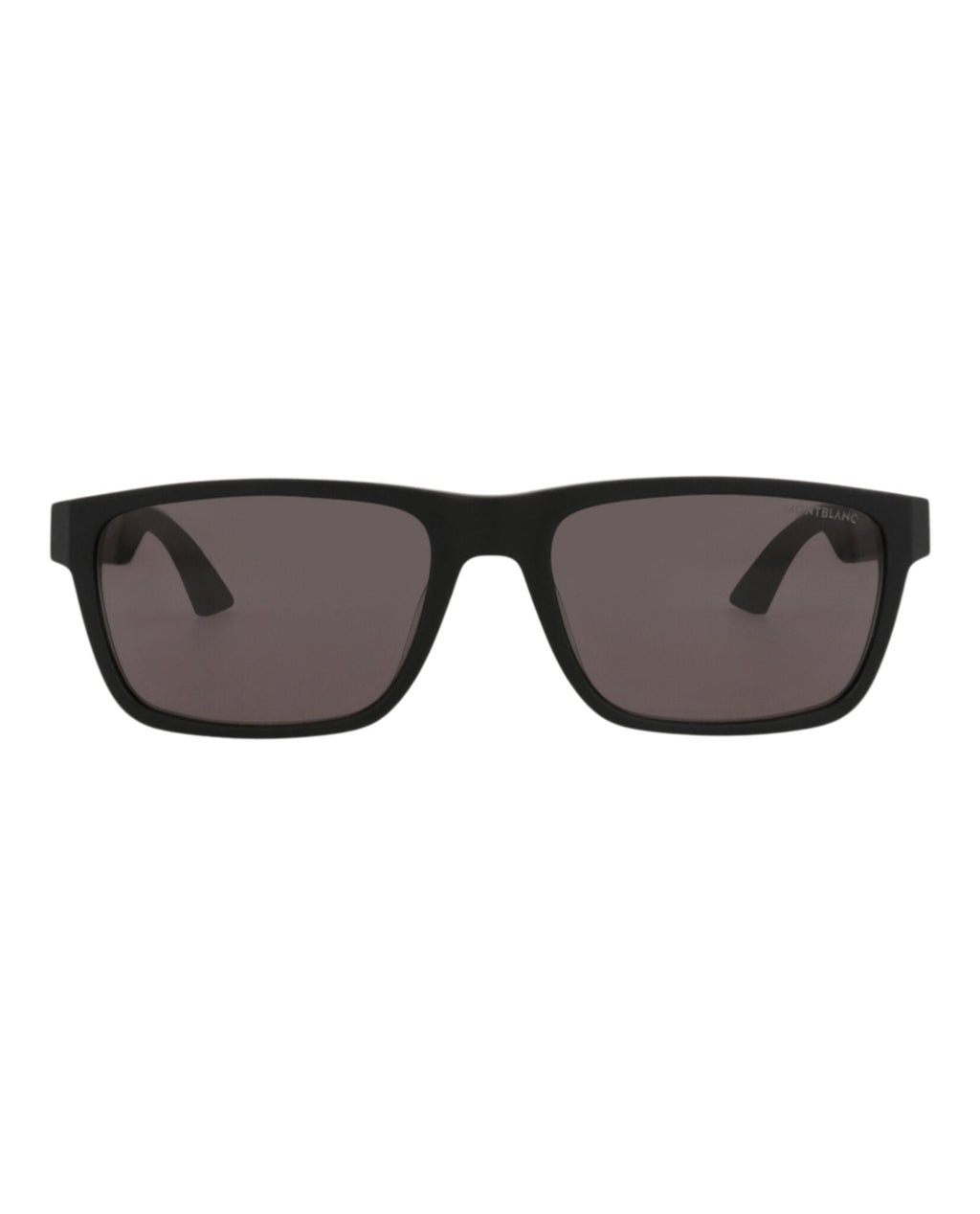 Montblanc Mens Square/Rectangle Black Black Grey Fashion Designer Eyewear