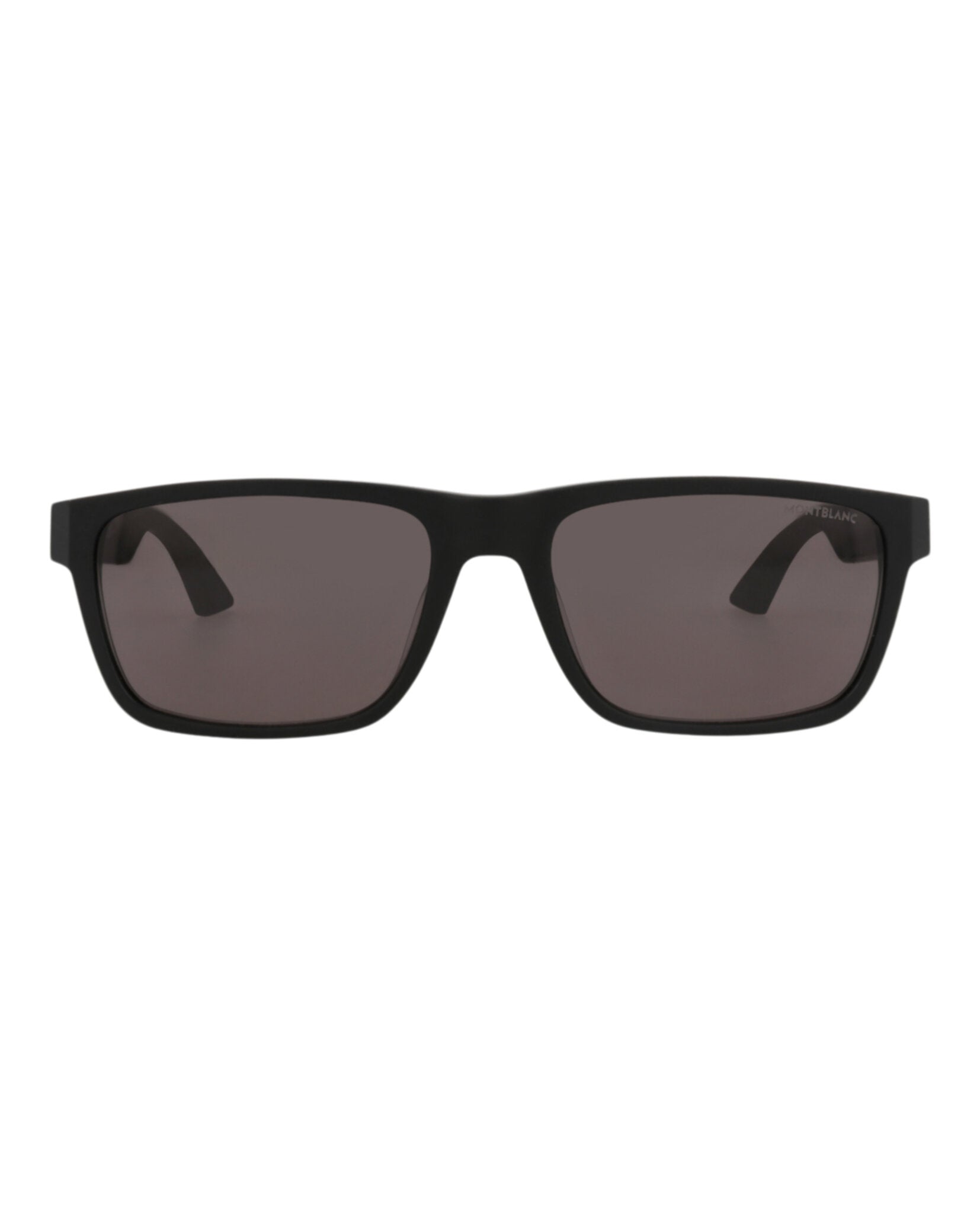 Montblanc Mens Square/Rectangle Black Black Grey Fashion Designer Eyewear