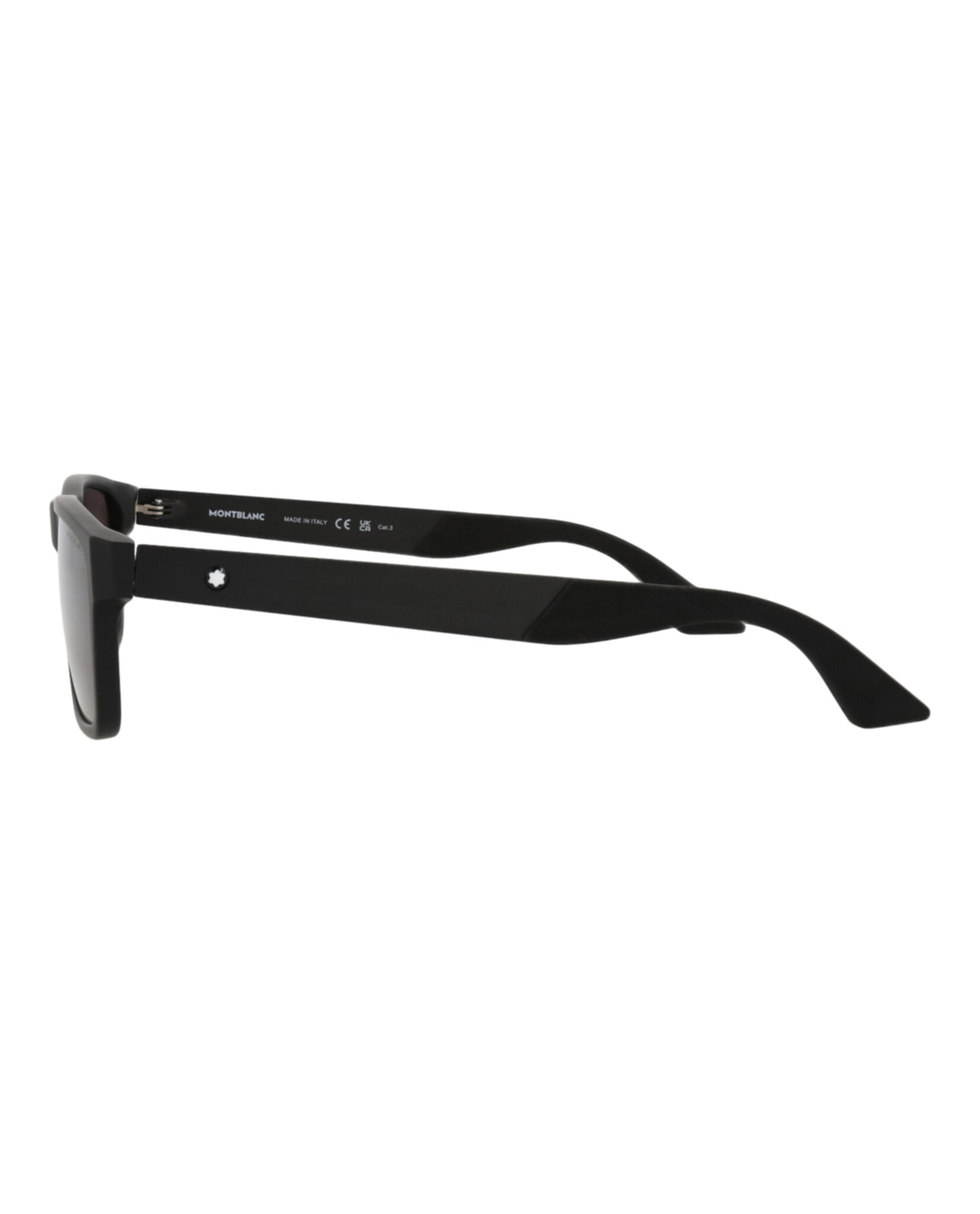 Montblanc Mens Square/Rectangle Black Black Grey Fashion Designer Eyewear