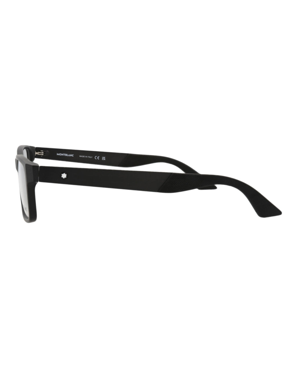 Montblanc Mens Square/Rectangle Black Black Transparent Fashion Designer Eyewear