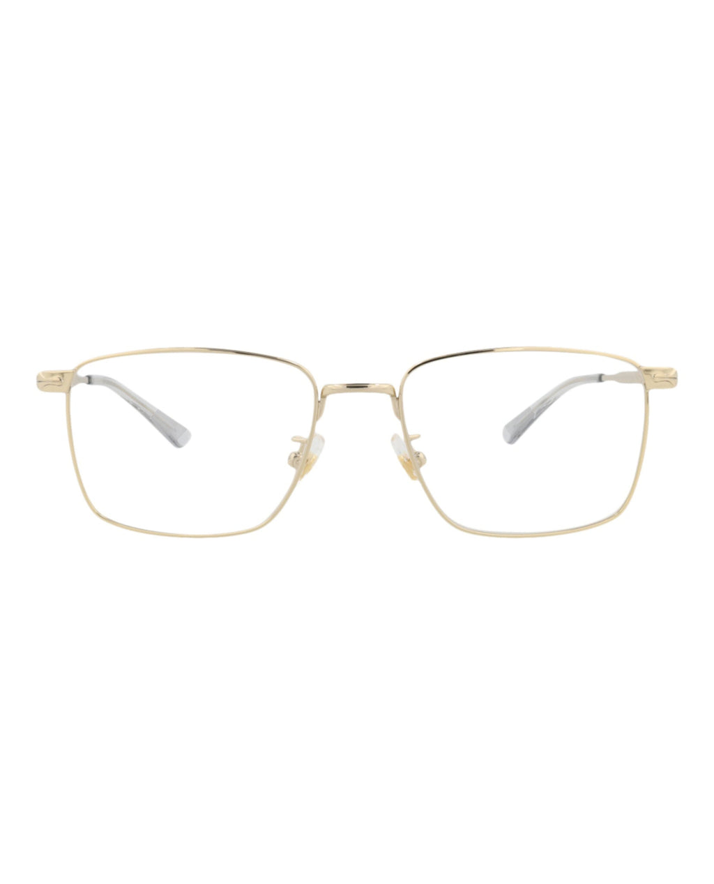 Montblanc Mens Square/Rectangle Gold Gold Transparent Fashion Designer Eyewear