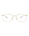 Montblanc Mens Square/Rectangle Gold Gold Transparent Fashion Designer Eyewear