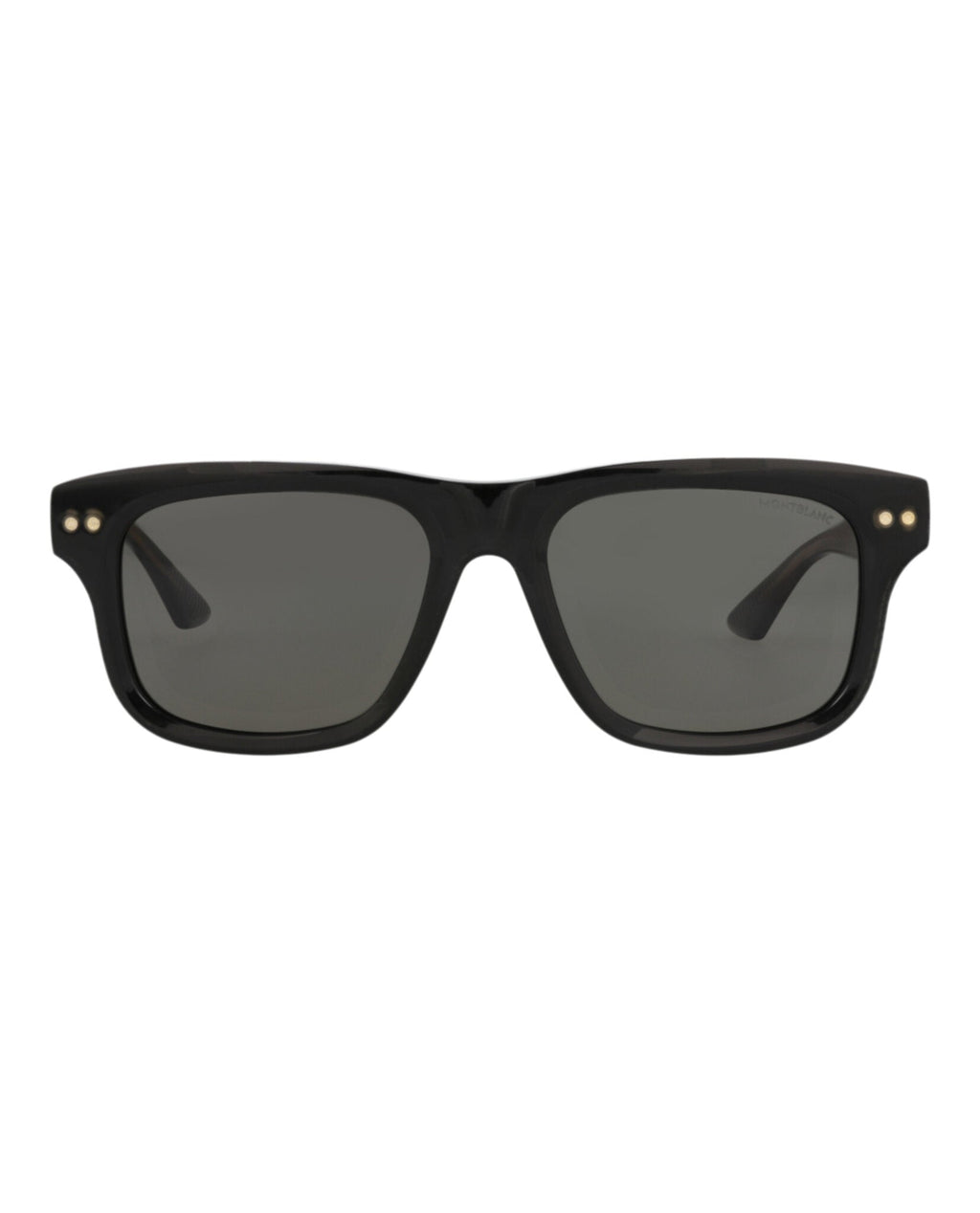 Montblanc Mens Square/Rectangle Black Black Smoke Fashion Designer Eyewear