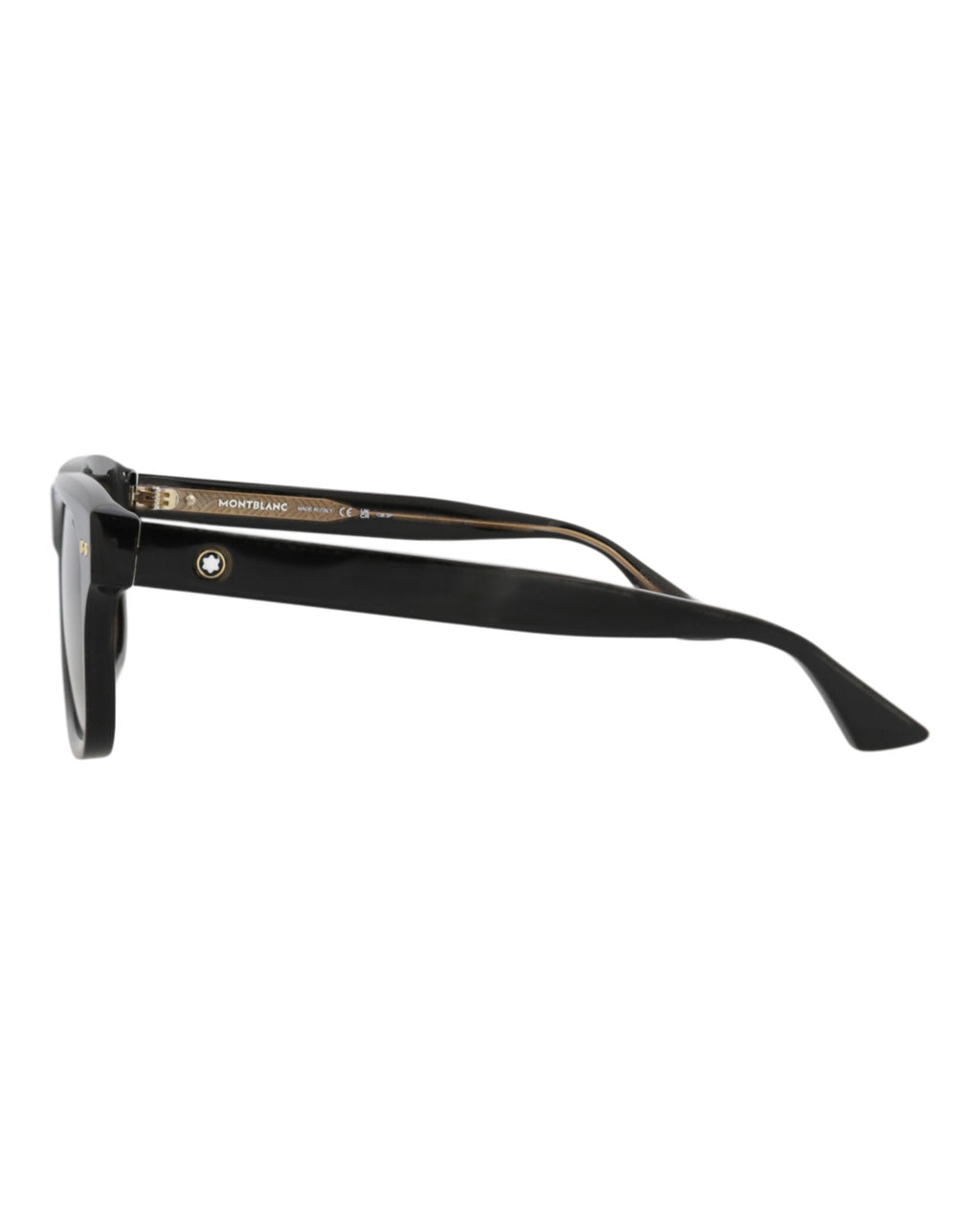 Montblanc Mens Square/Rectangle Black Black Smoke Fashion Designer Eyewear