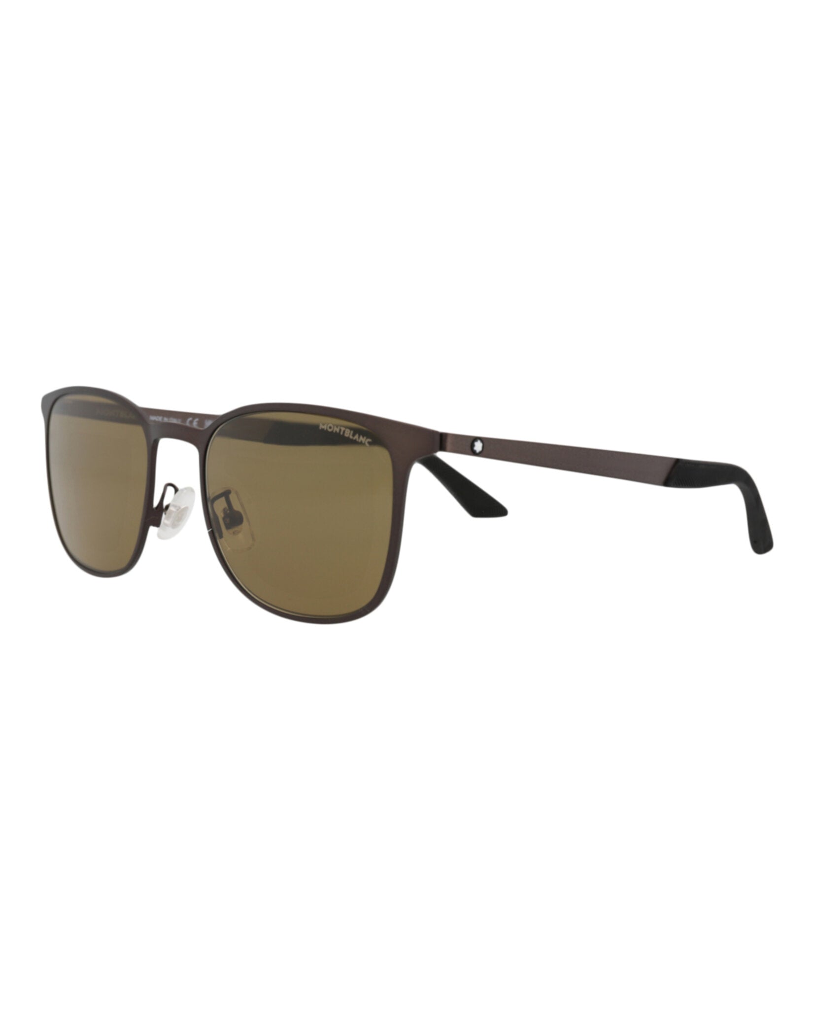 Montblanc Mens Square/Rectangle Red Red Brown Fashion Designer Eyewear