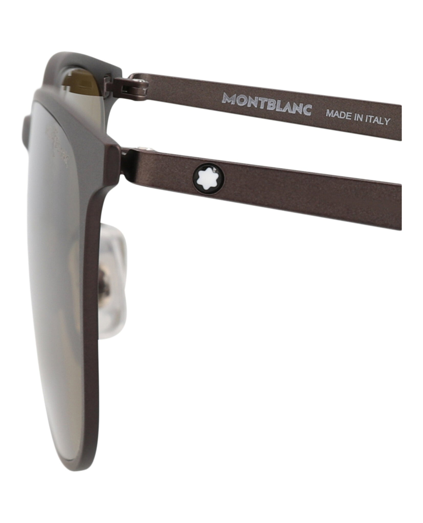 Montblanc Mens Square/Rectangle Red Red Brown Fashion Designer Eyewear