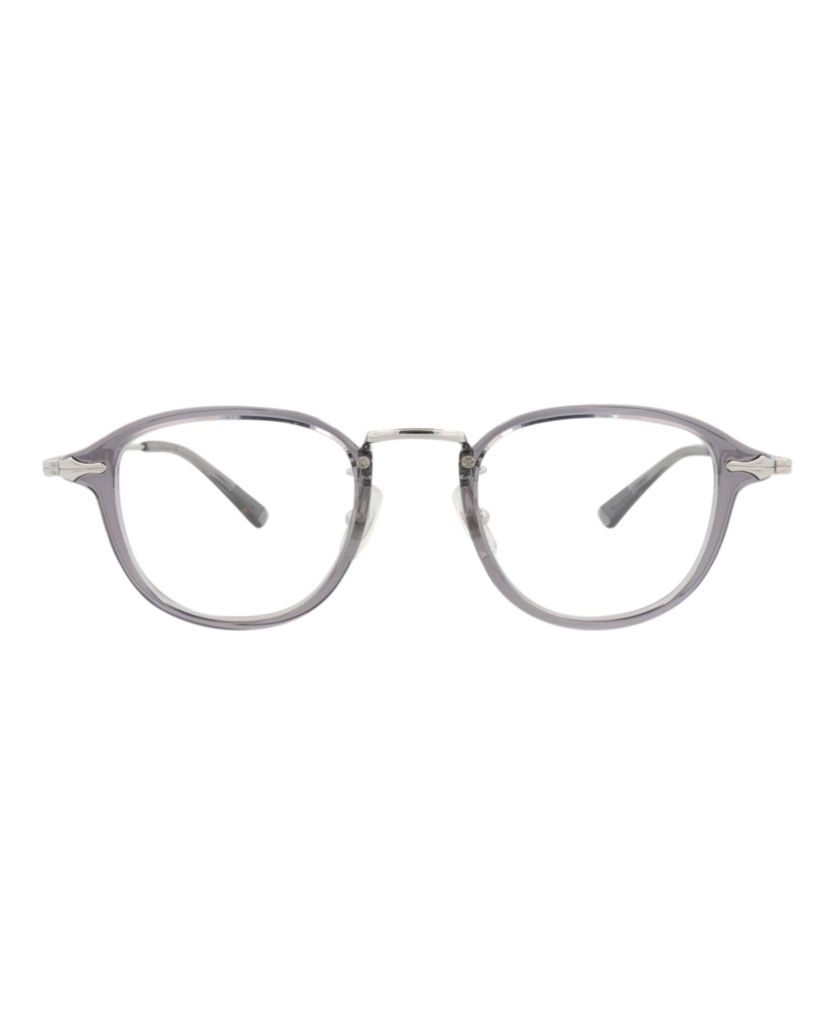 Montblanc Mens Round/Oval Grey Silver Transparent Fashion Designer Eyewear
