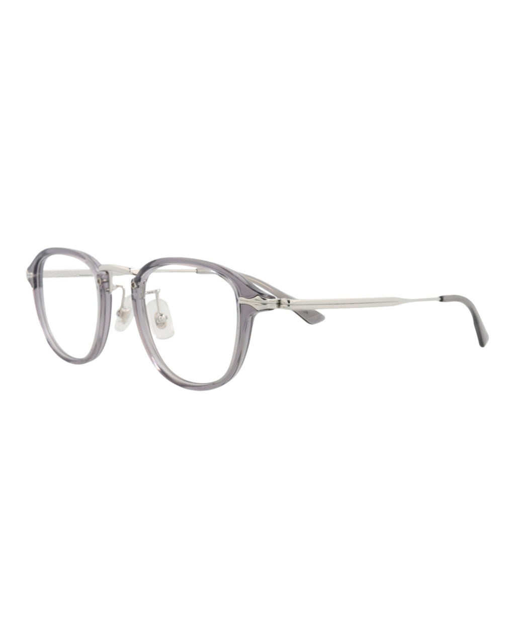 Montblanc Mens Round/Oval Grey Silver Transparent Fashion Designer Eyewear