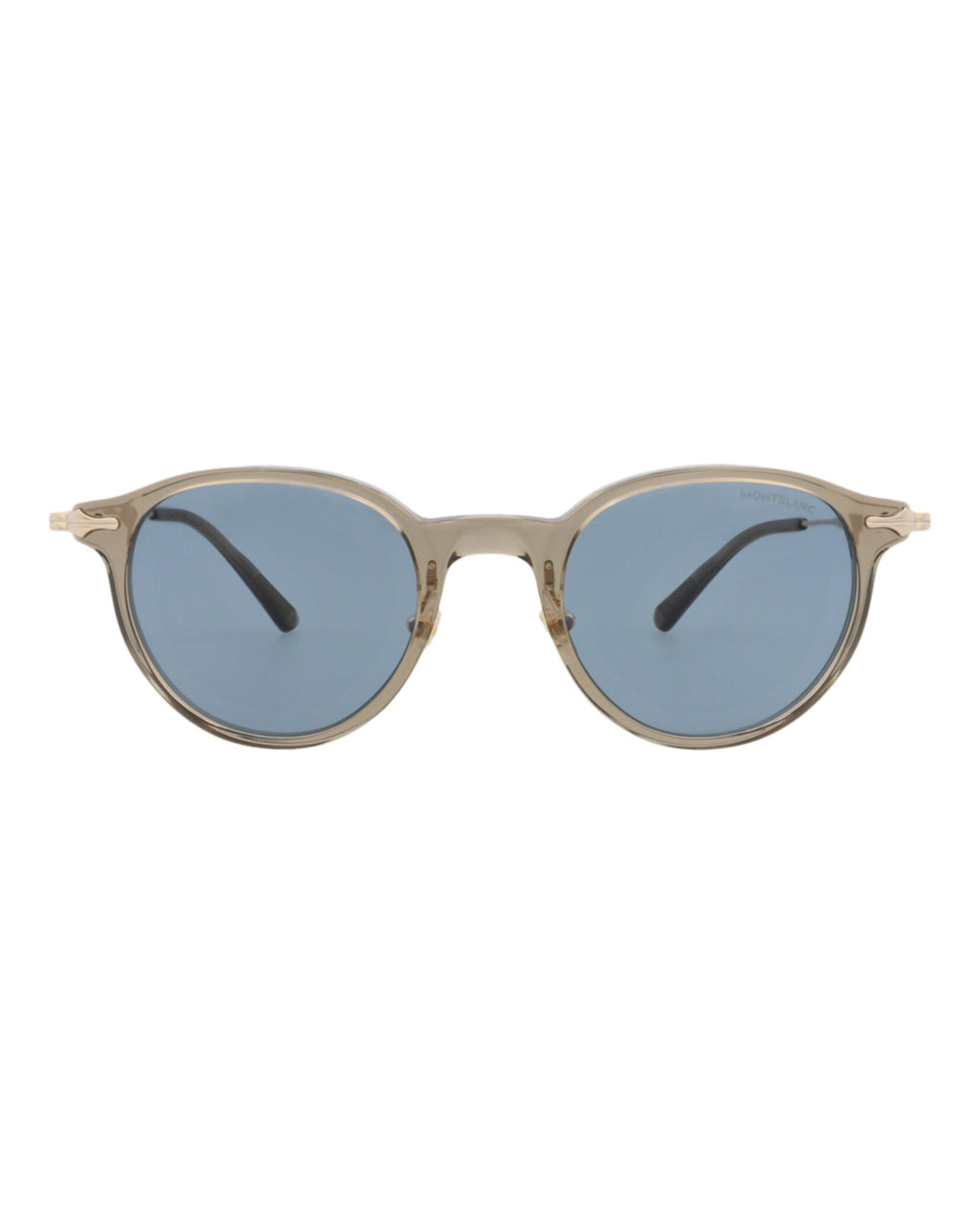 Montblanc Mens Round/Oval Brown Gold Blue Fashion Designer Eyewear