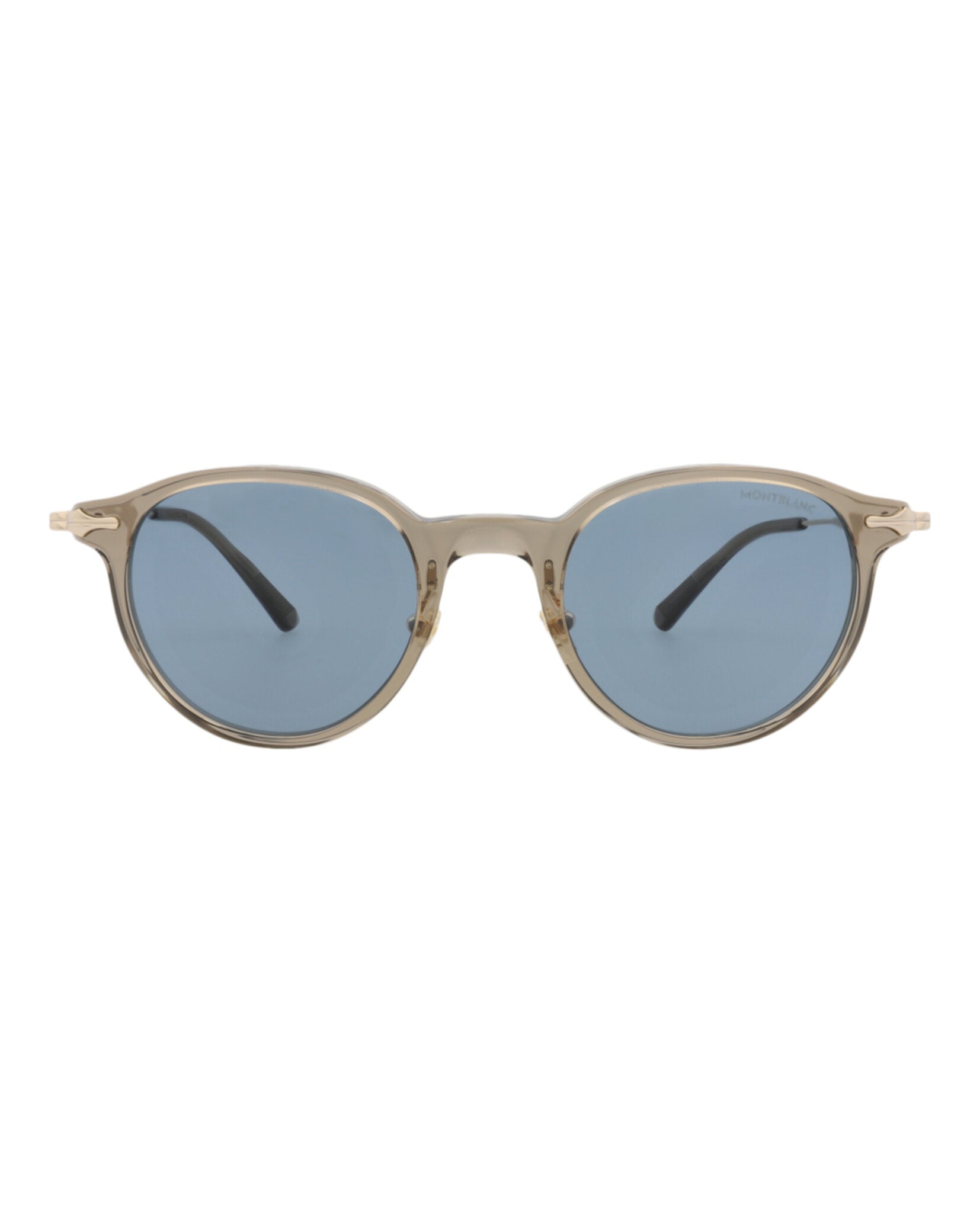 Montblanc Mens Round/Oval Brown Gold Blue Fashion Designer Eyewear