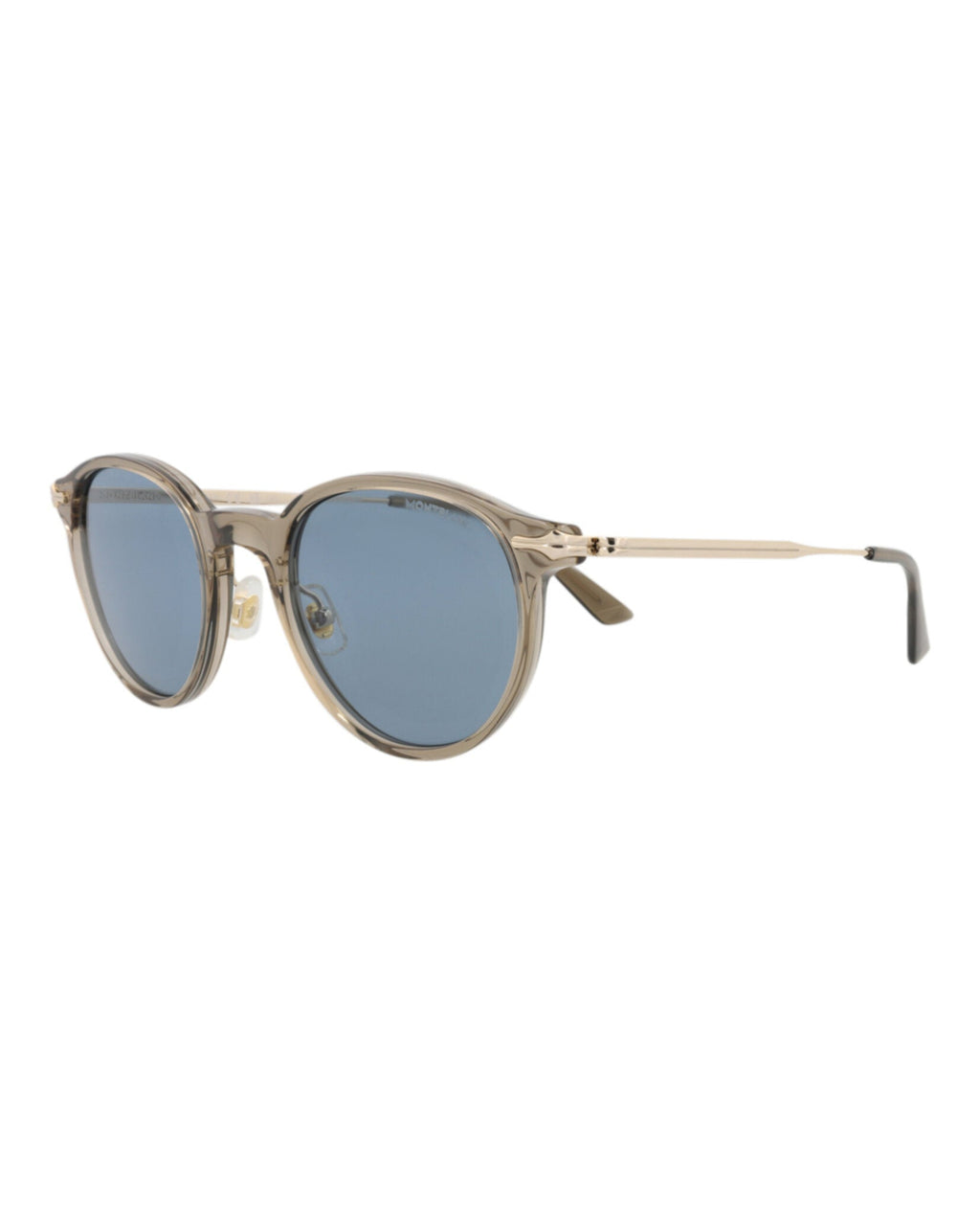 Montblanc Mens Round/Oval Brown Gold Blue Fashion Designer Eyewear
