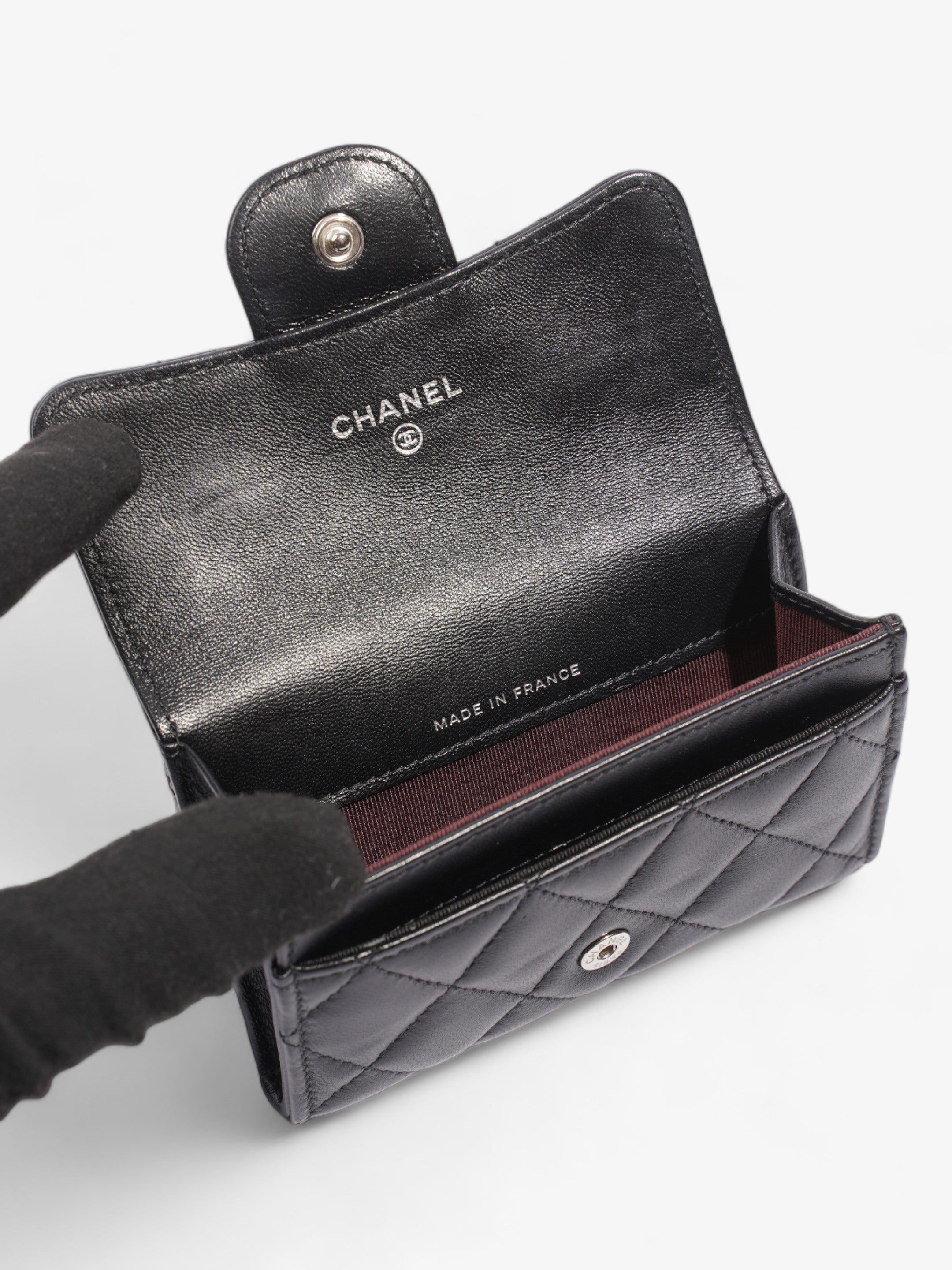 Chanel Classical Card Holder Black Lambskin Leather