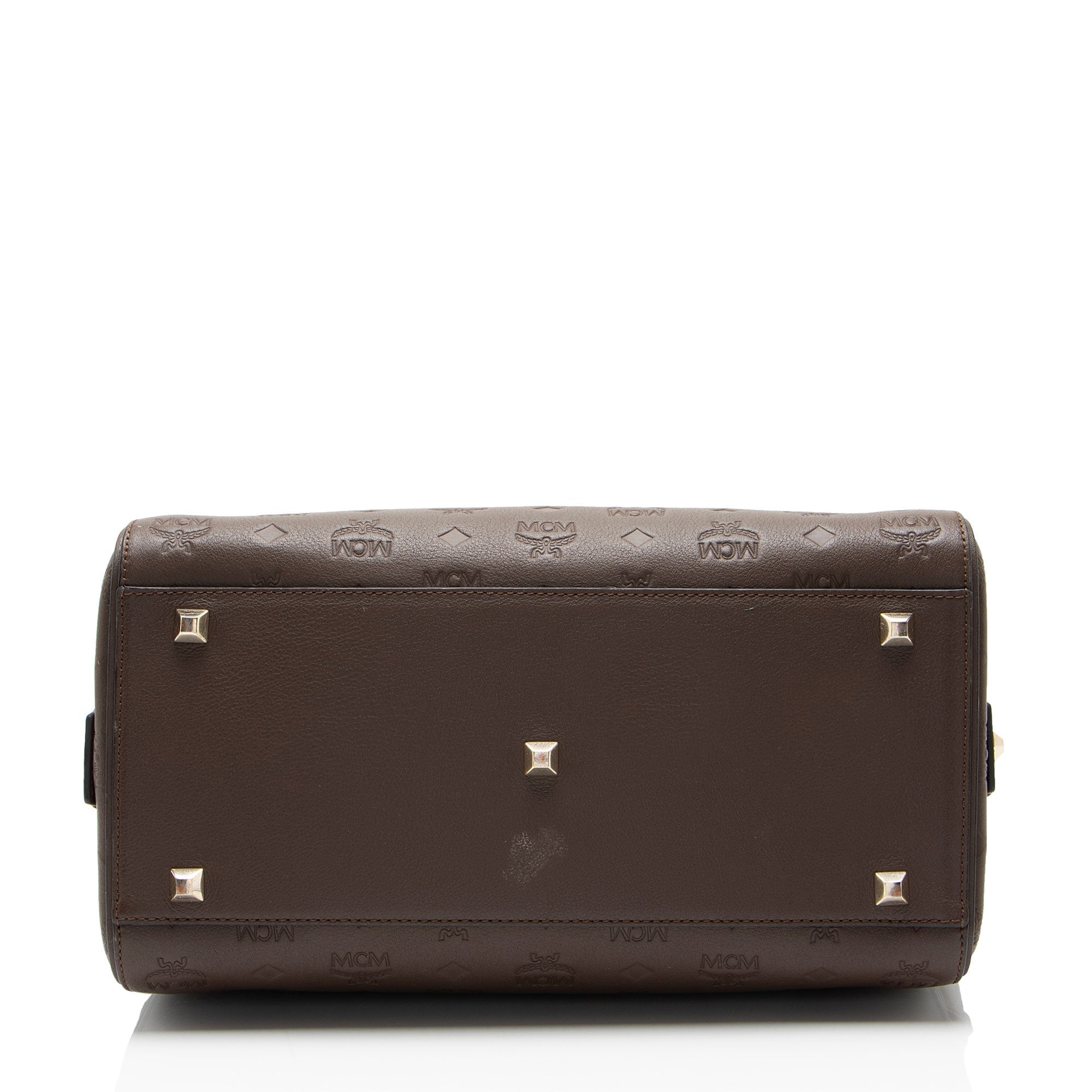 MCM Calfskin Ottomar Monogram Essential Boston Bag