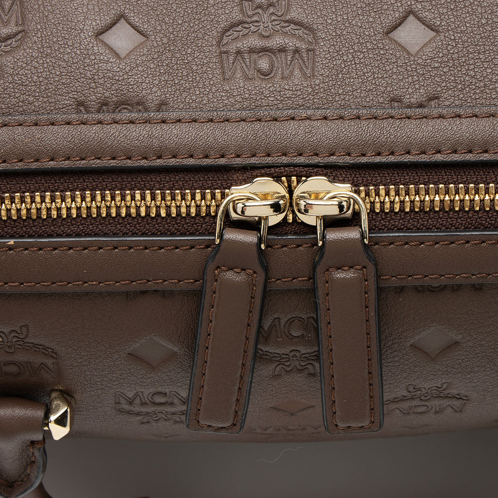 MCM Calfskin Ottomar Monogram Essential Boston Bag
