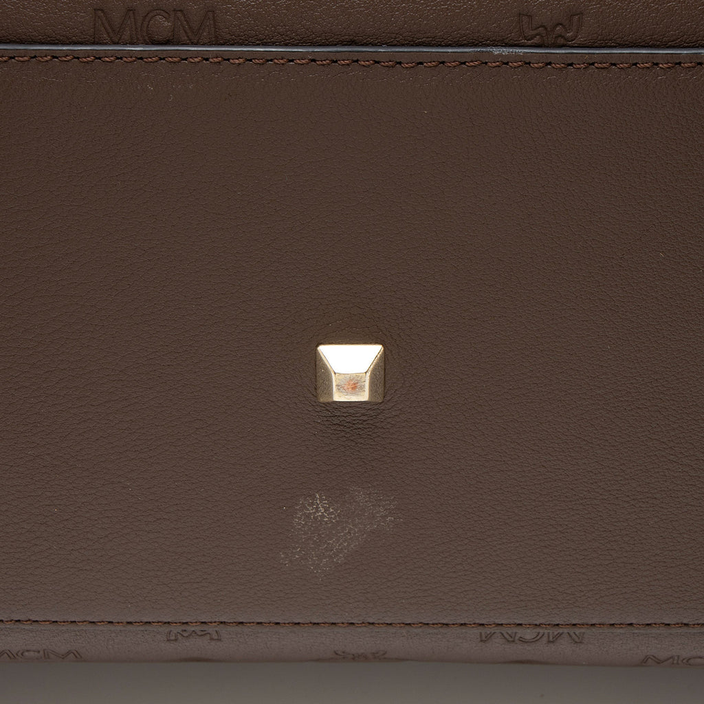 MCM Calfskin Ottomar Monogram Essential Boston Bag