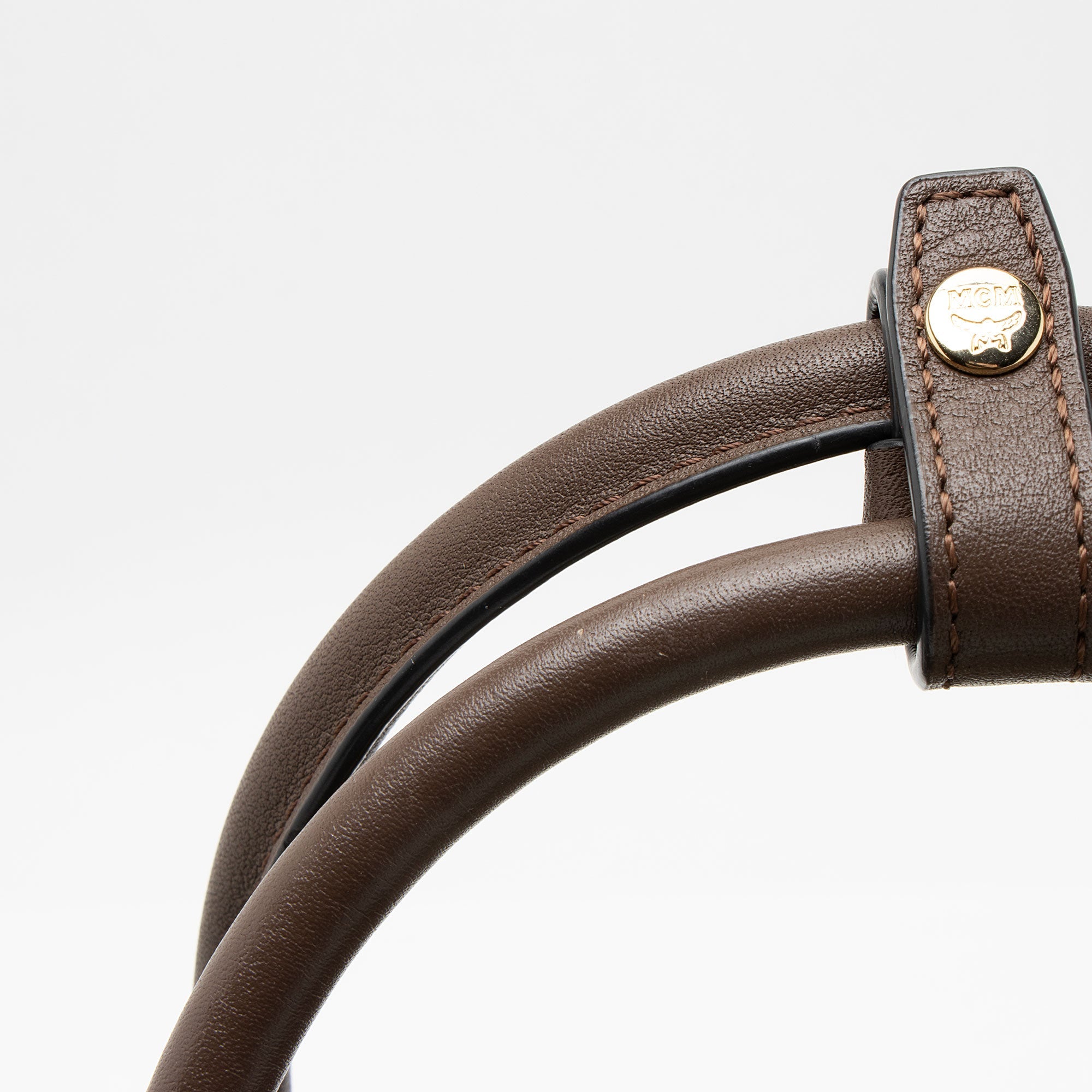 MCM Calfskin Ottomar Monogram Essential Boston Bag
