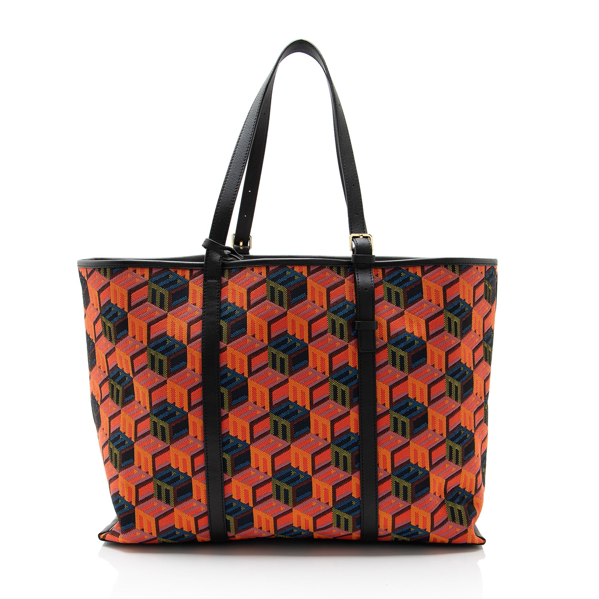 MCM Cubic Monogram Jacquard Shopper Tote