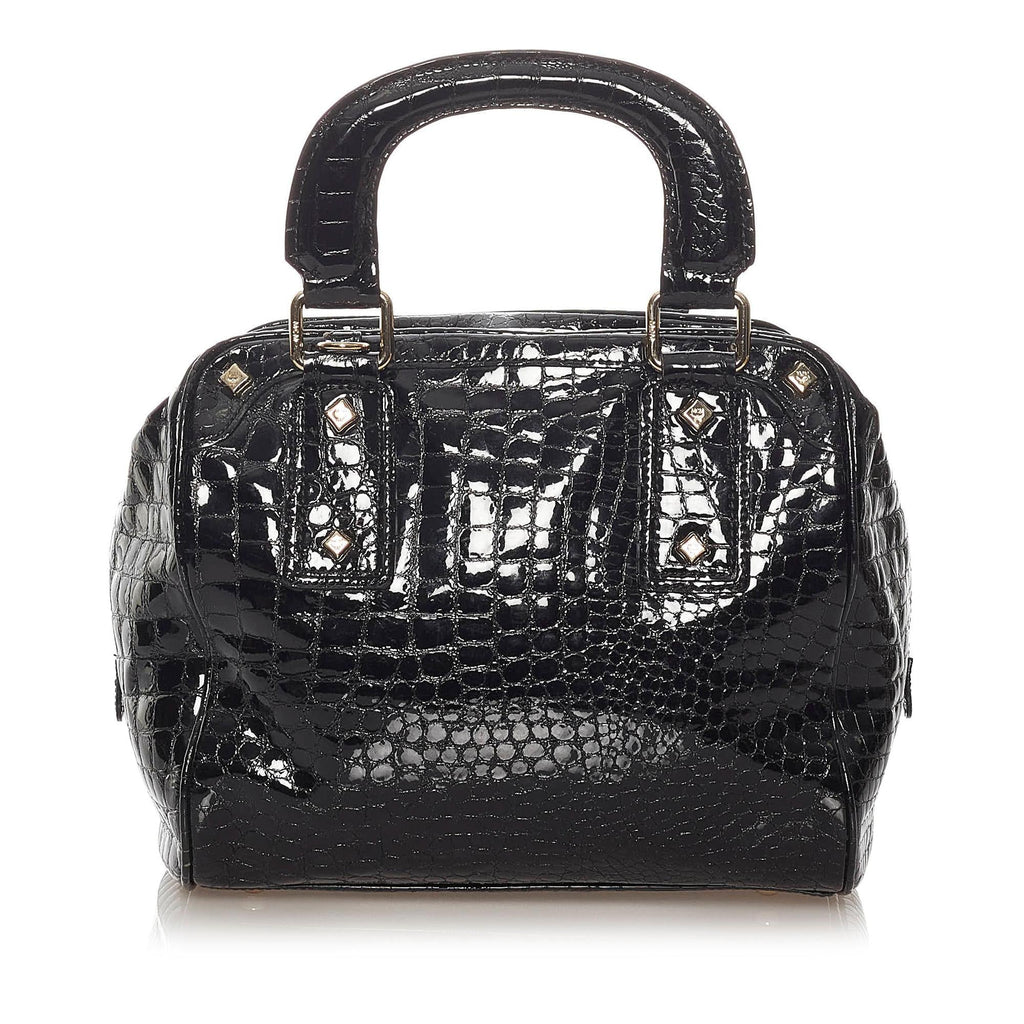 MCM Embossed Patent Leather Satchel (SHG-27971)