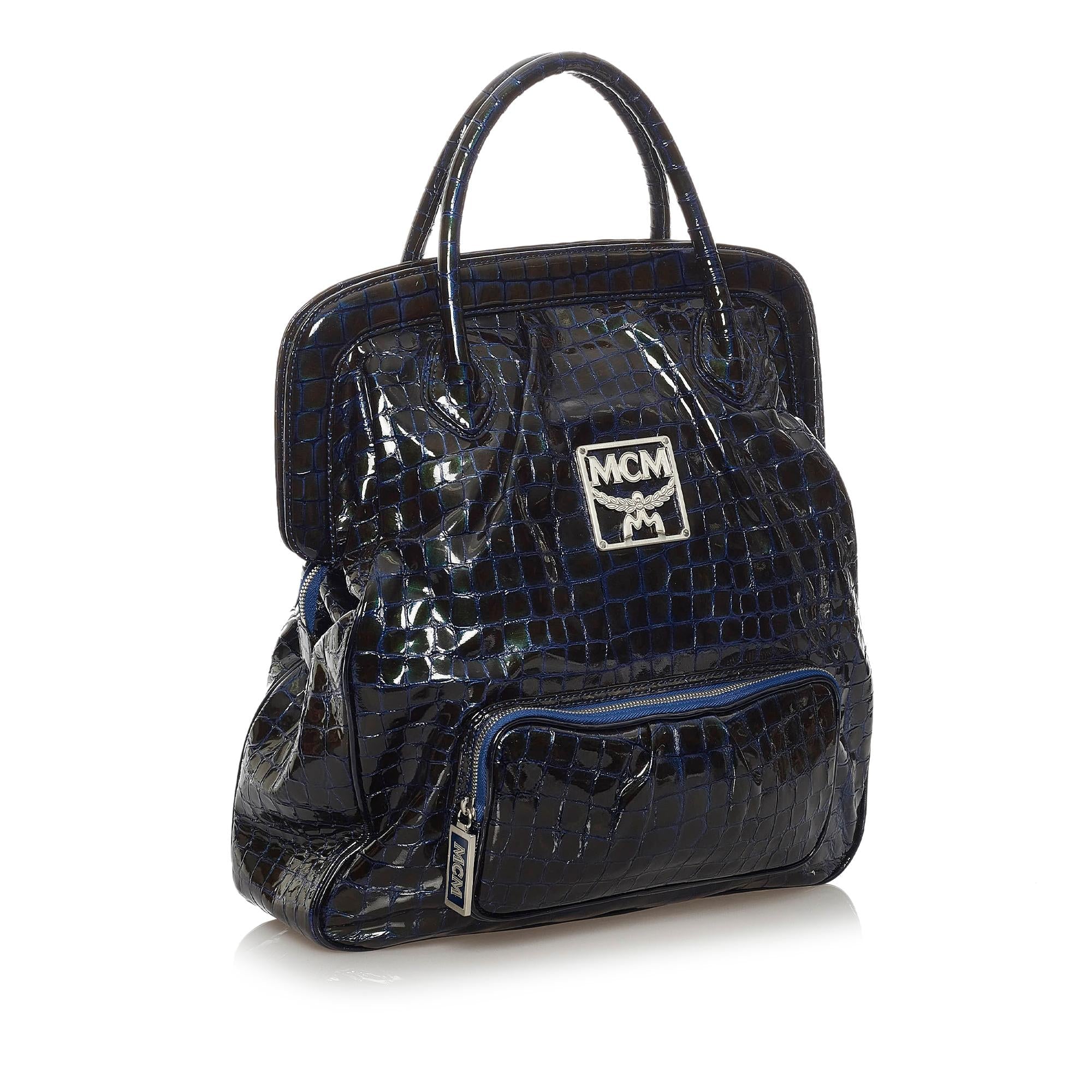 MCM Embossed Patent Leather Tote Bag (SHG-28666)