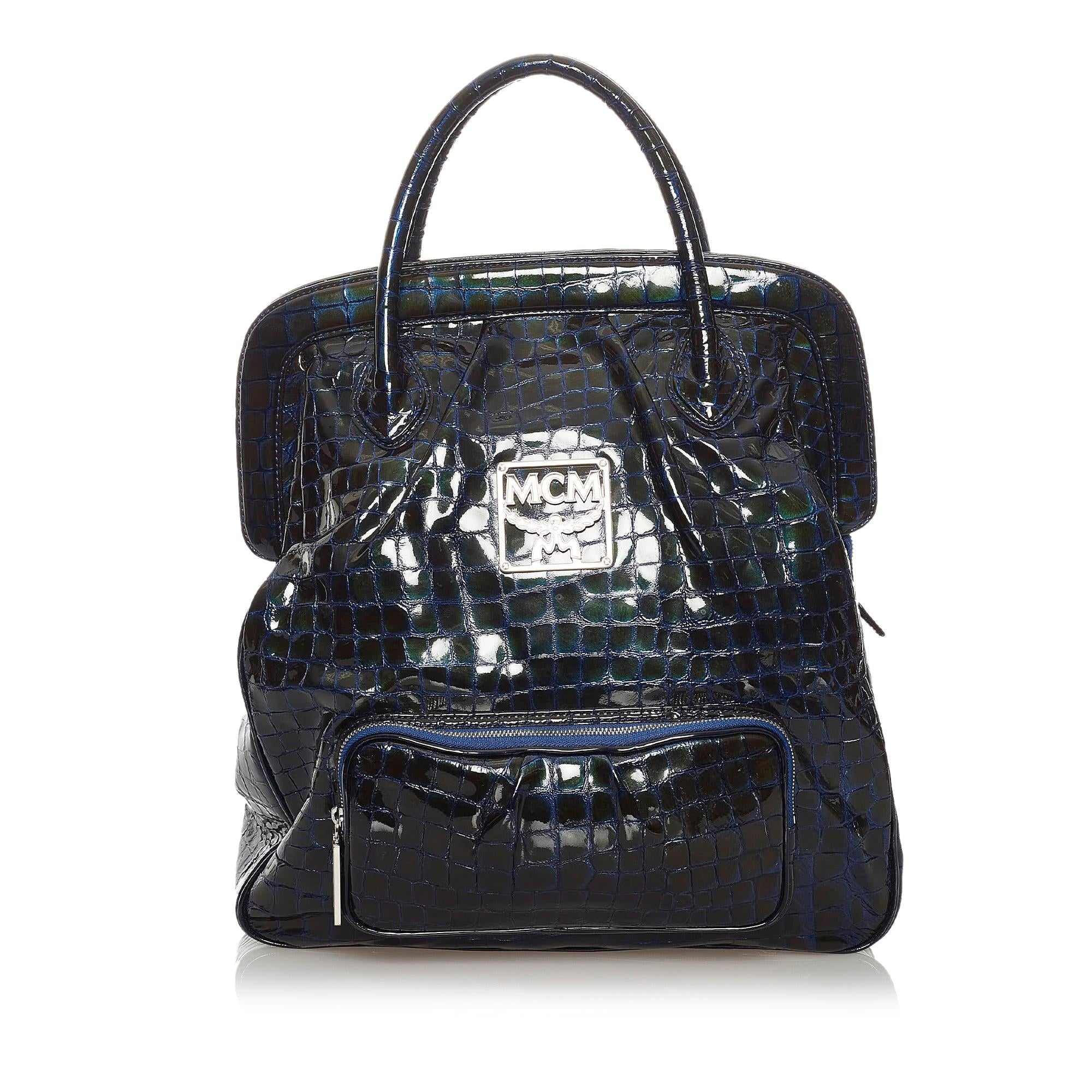 MCM Embossed Patent Leather Tote Bag (SHG-37478)