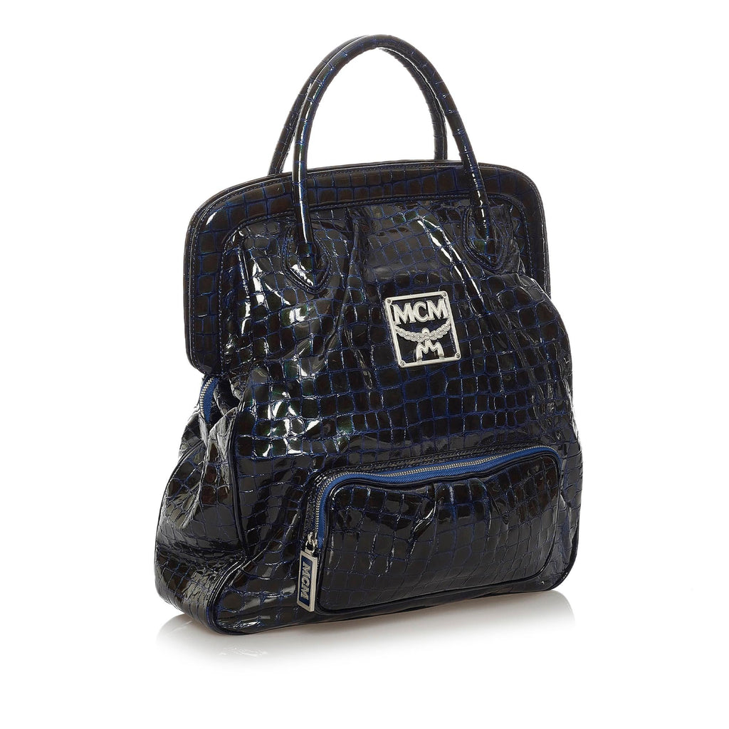 MCM Embossed Patent Leather Tote Bag (SHG-37478)
