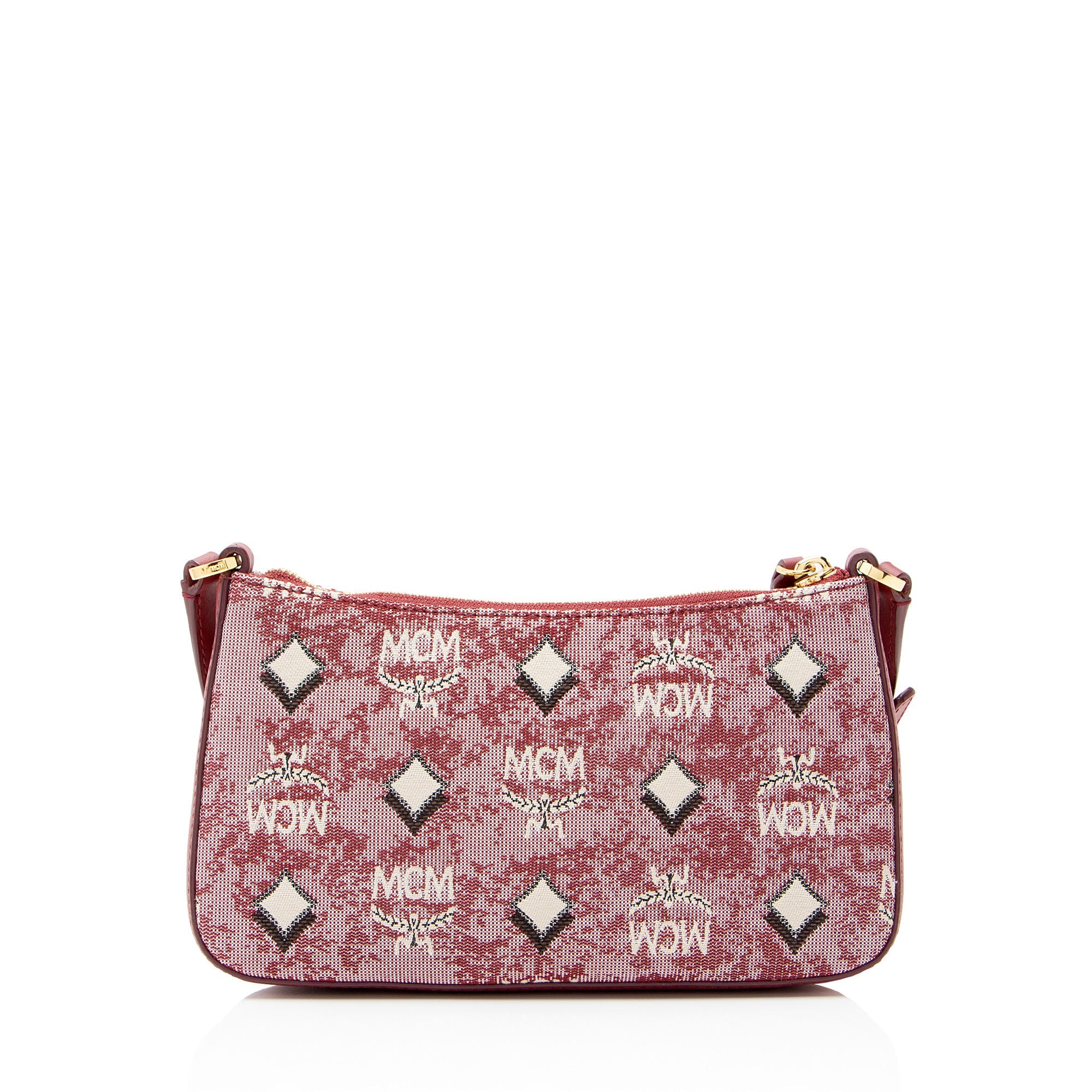 MCM Vintage Monogram Jacquard Aren Mini Shoulder Bag