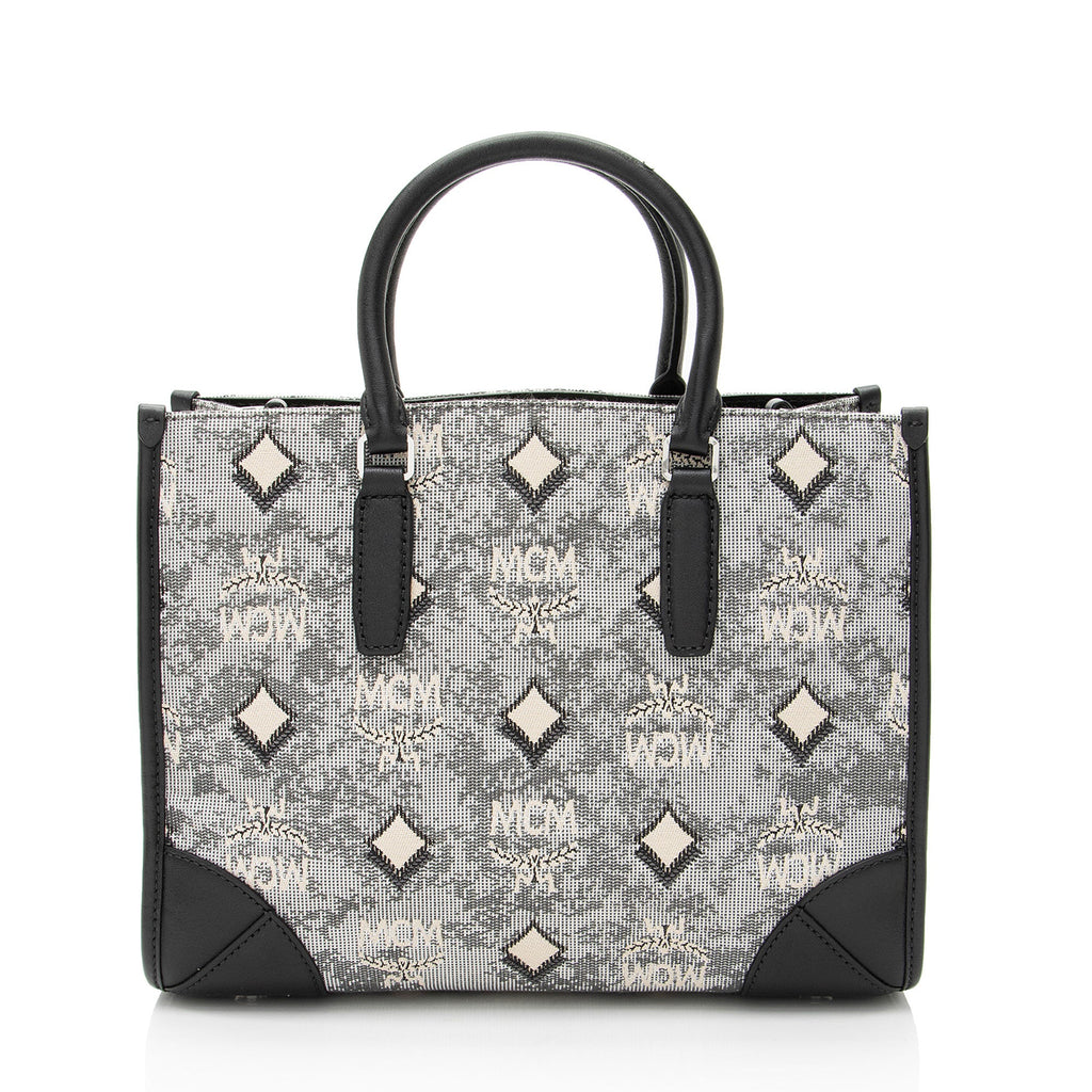 MCM Vintage Monogram Jacquard Small Tote