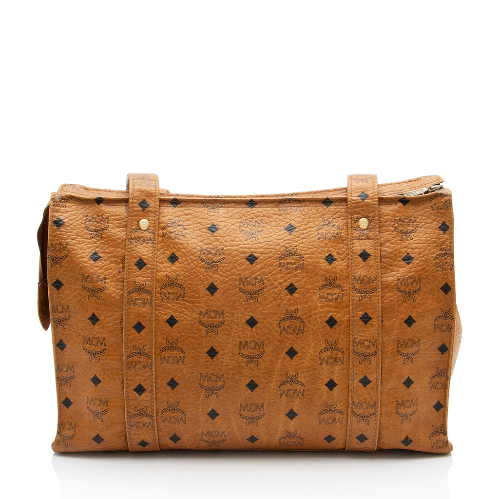 MCM Vintage Visetos Heritage Medium Shopper Tote
