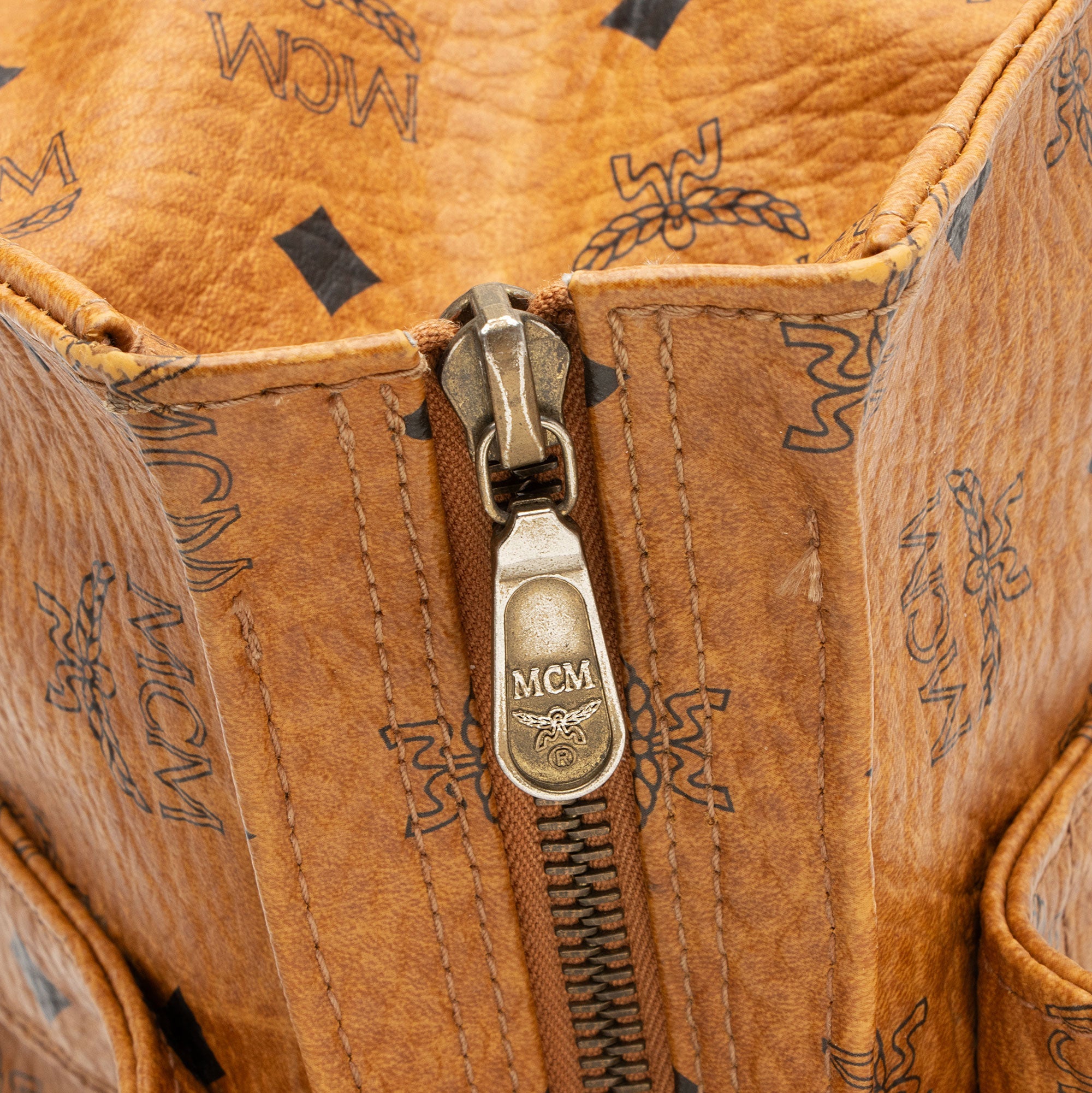 MCM Vintage Visetos Heritage Medium Shopper Tote