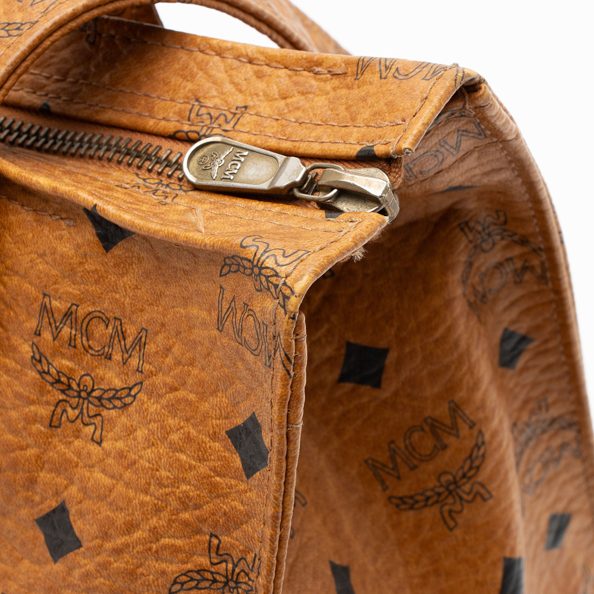 MCM Vintage Visetos Heritage Medium Shopper Tote
