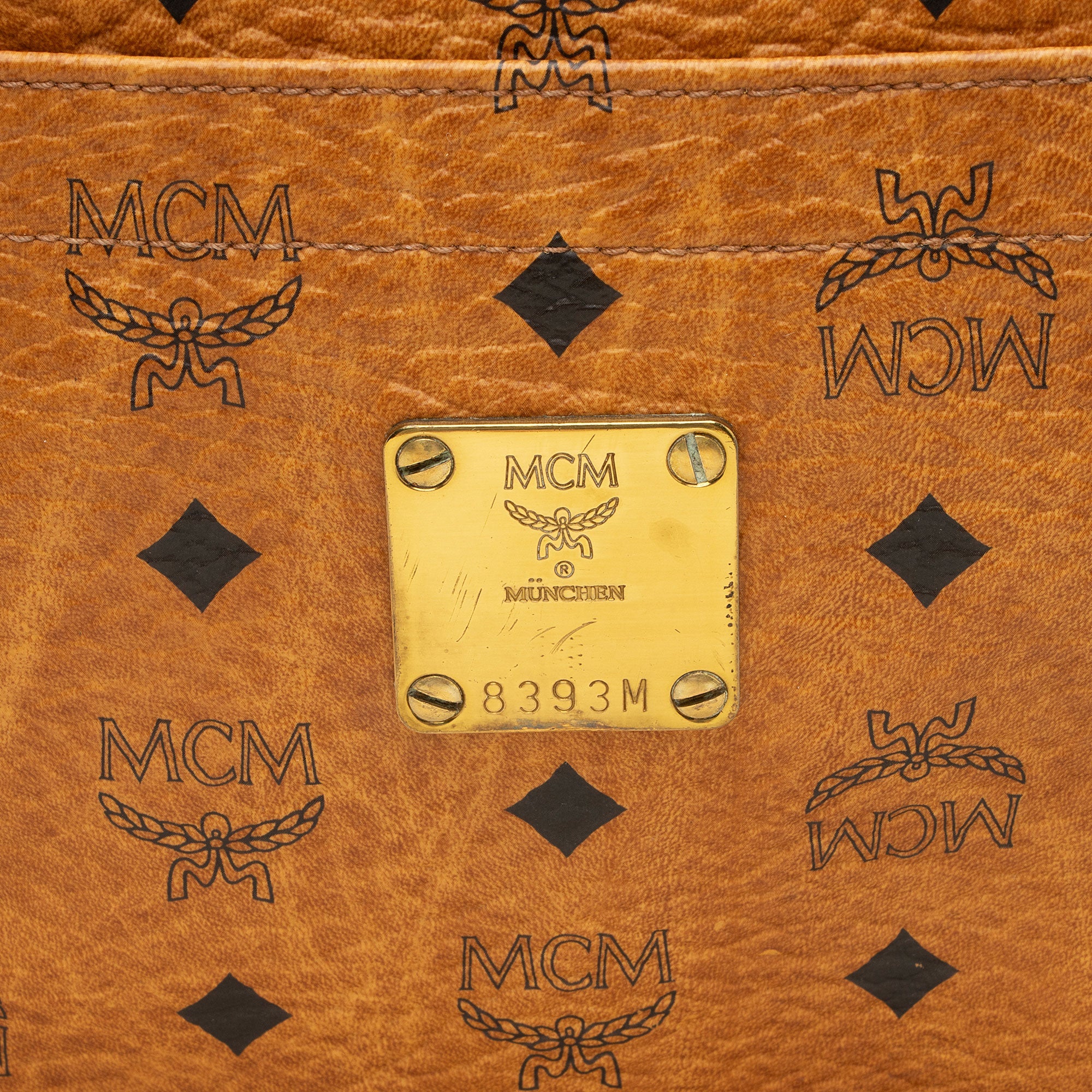 MCM Vintage Visetos Heritage Medium Shopper Tote