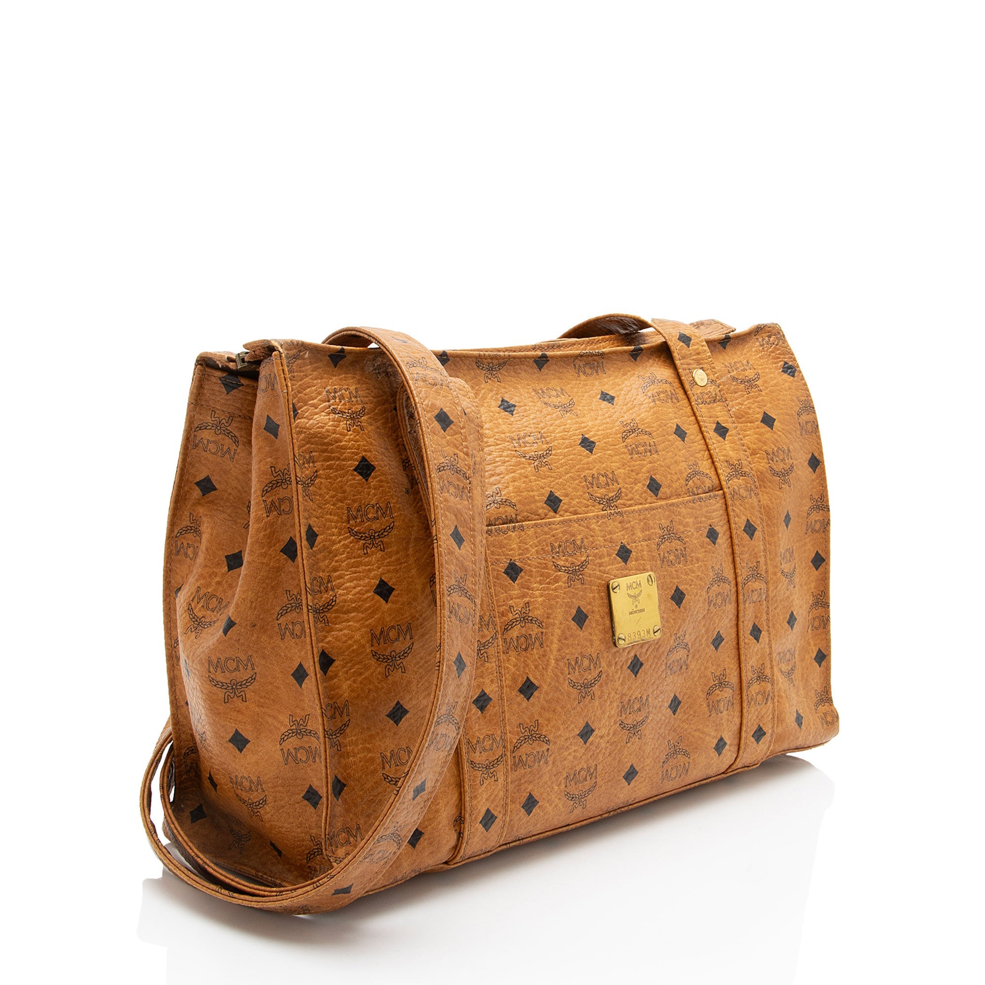 MCM Vintage Visetos Heritage Medium Shopper Tote