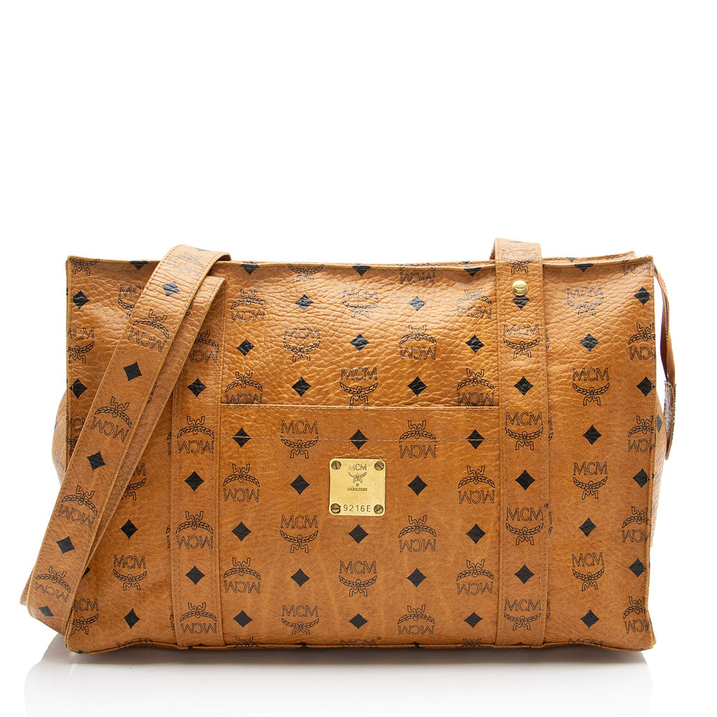 MCM Vintage Visetos Heritage Medium Shopper Tote
