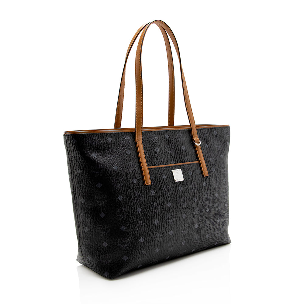 MCM Visetos Anya Top-Zip Tote (SHF-15673)