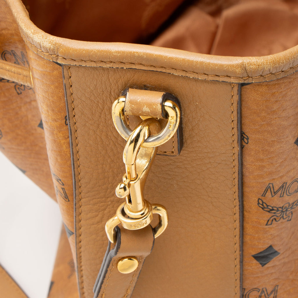 MCM Visetos Drawstring Small Shopper Tote