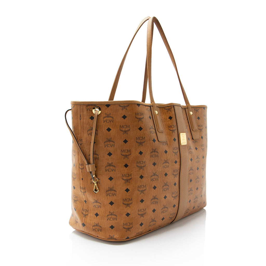 MCM Visetos Liz Reversible Large Shopper Tote