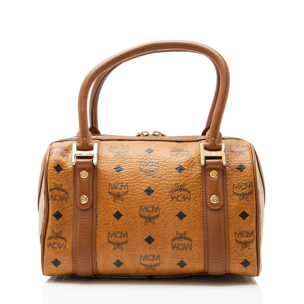 MCM Visetos Small Boston Bag