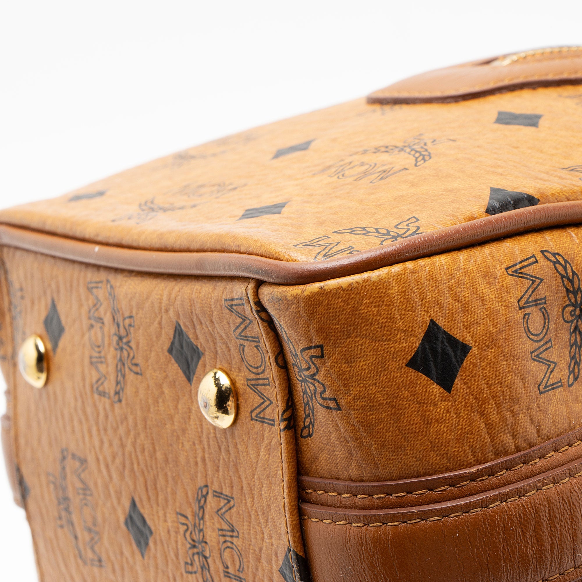 MCM Visetos Small Boston Bag