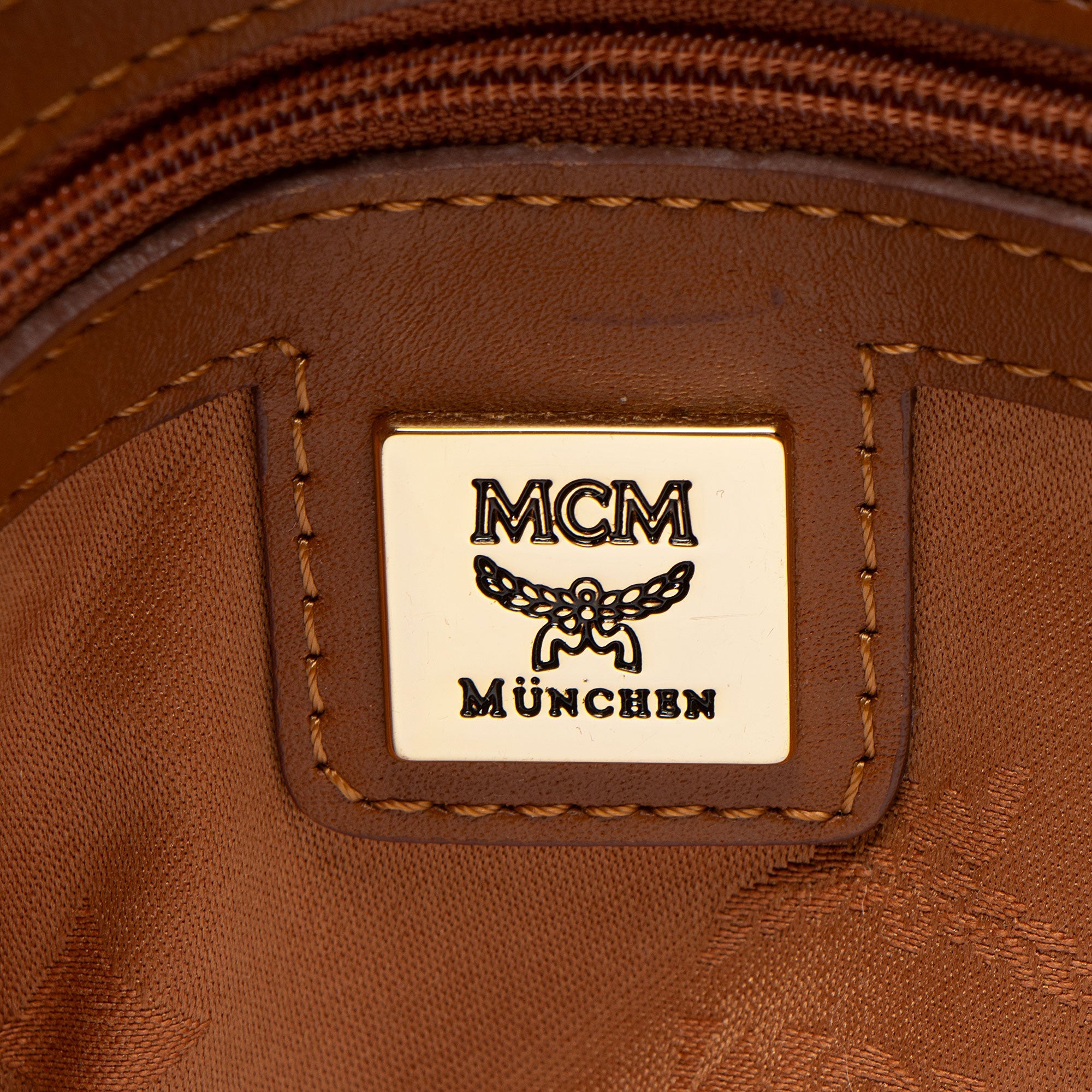 MCM Visetos Small Boston Bag