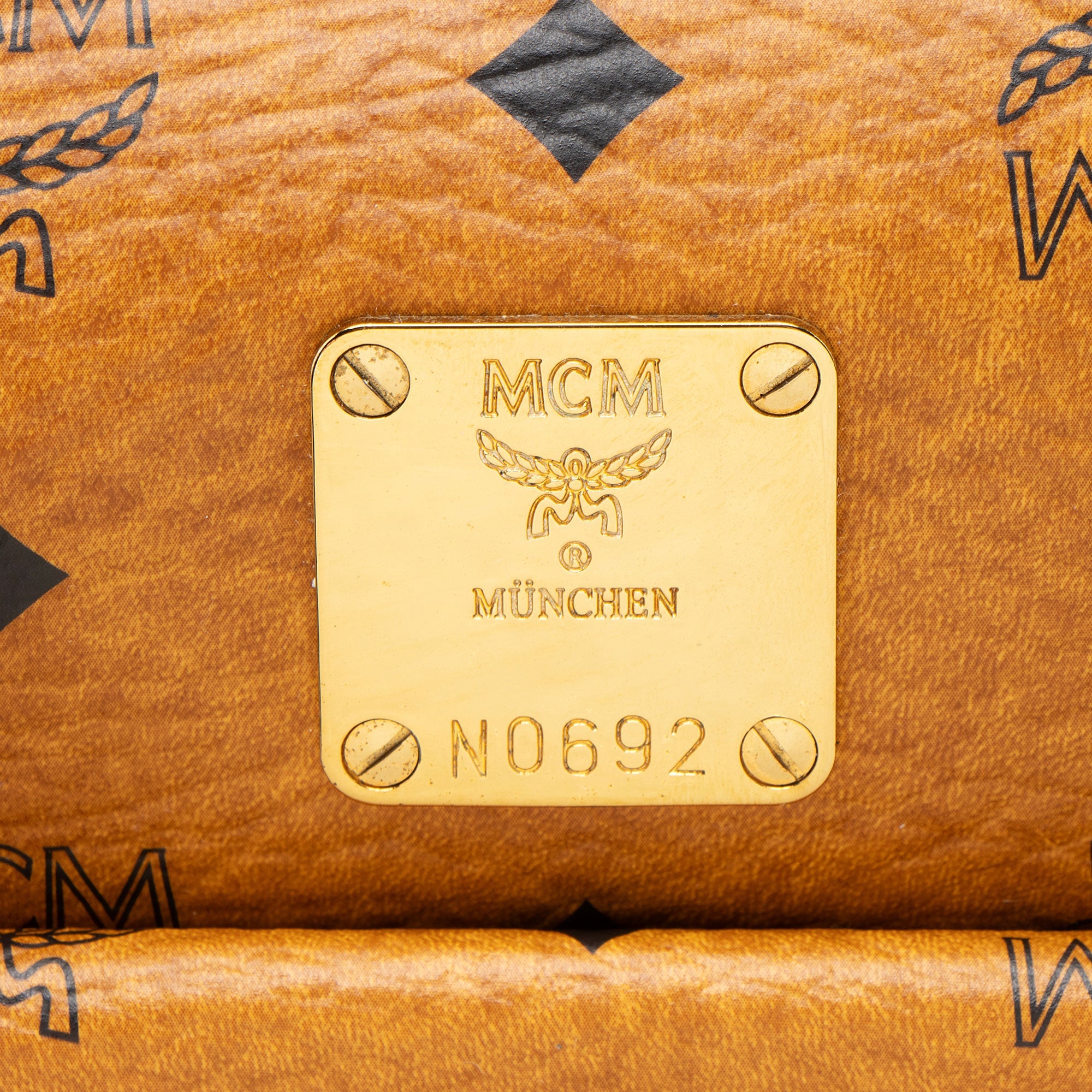 MCM Visetos Small Boston Bag