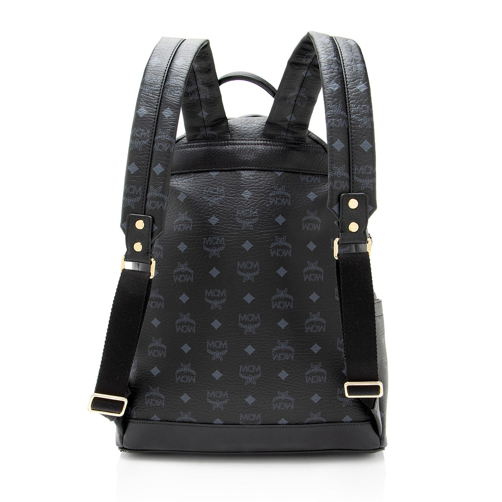 MCM Visetos Studded Stark Medium Backpack