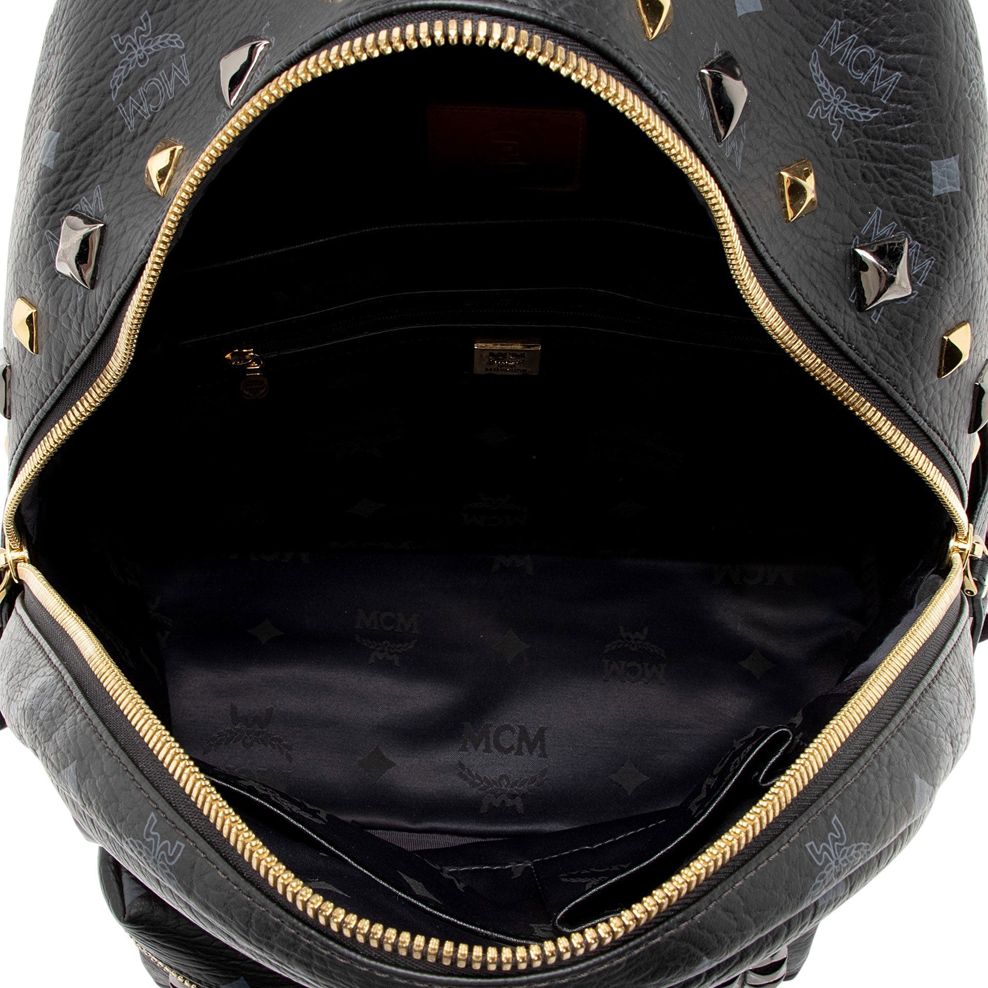 MCM Visetos Studded Stark Medium Backpack